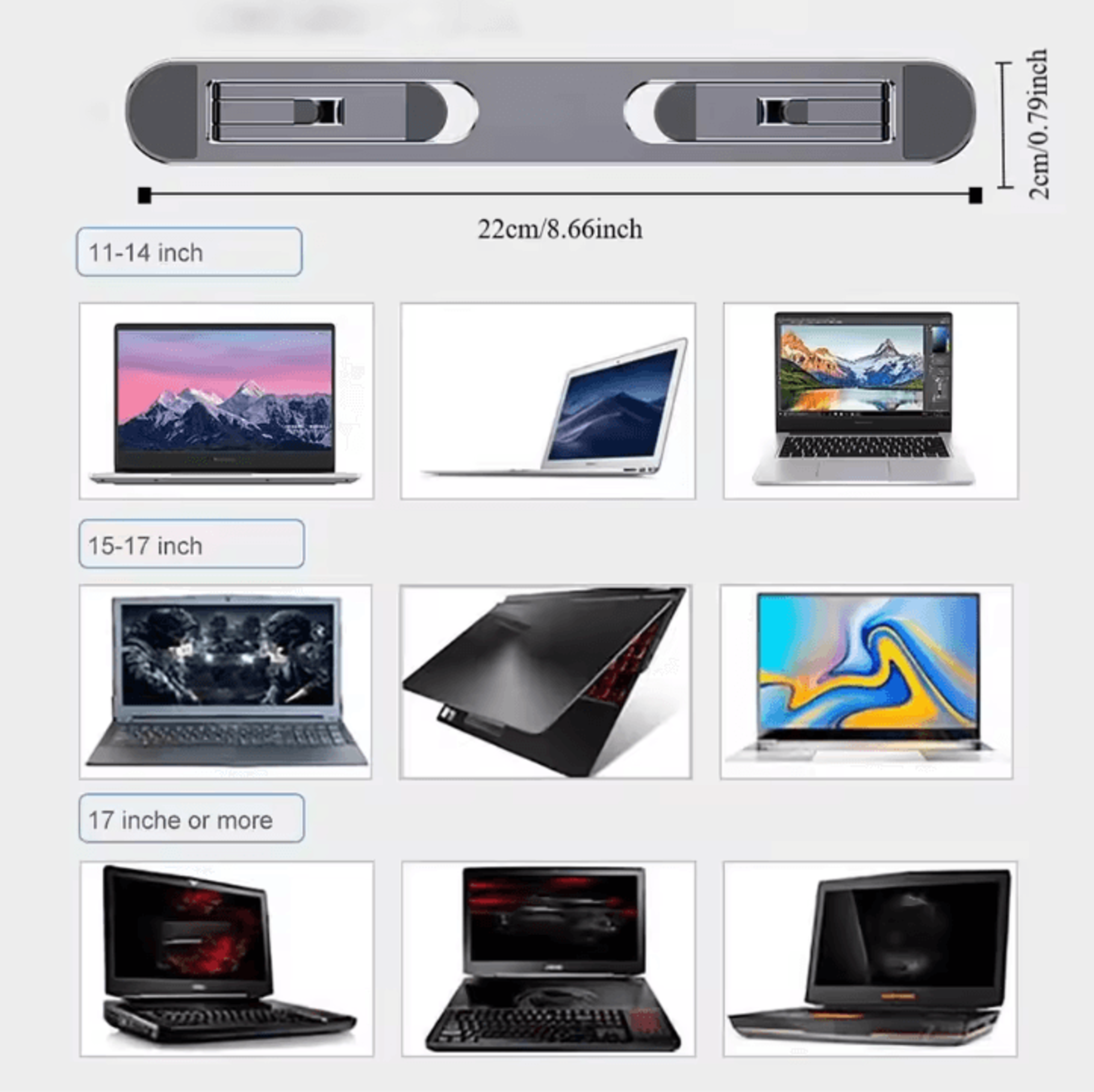 Invisible Folding Laptop Legs Universal Stand For MacBook Dell HP Lenovo Samsung 4