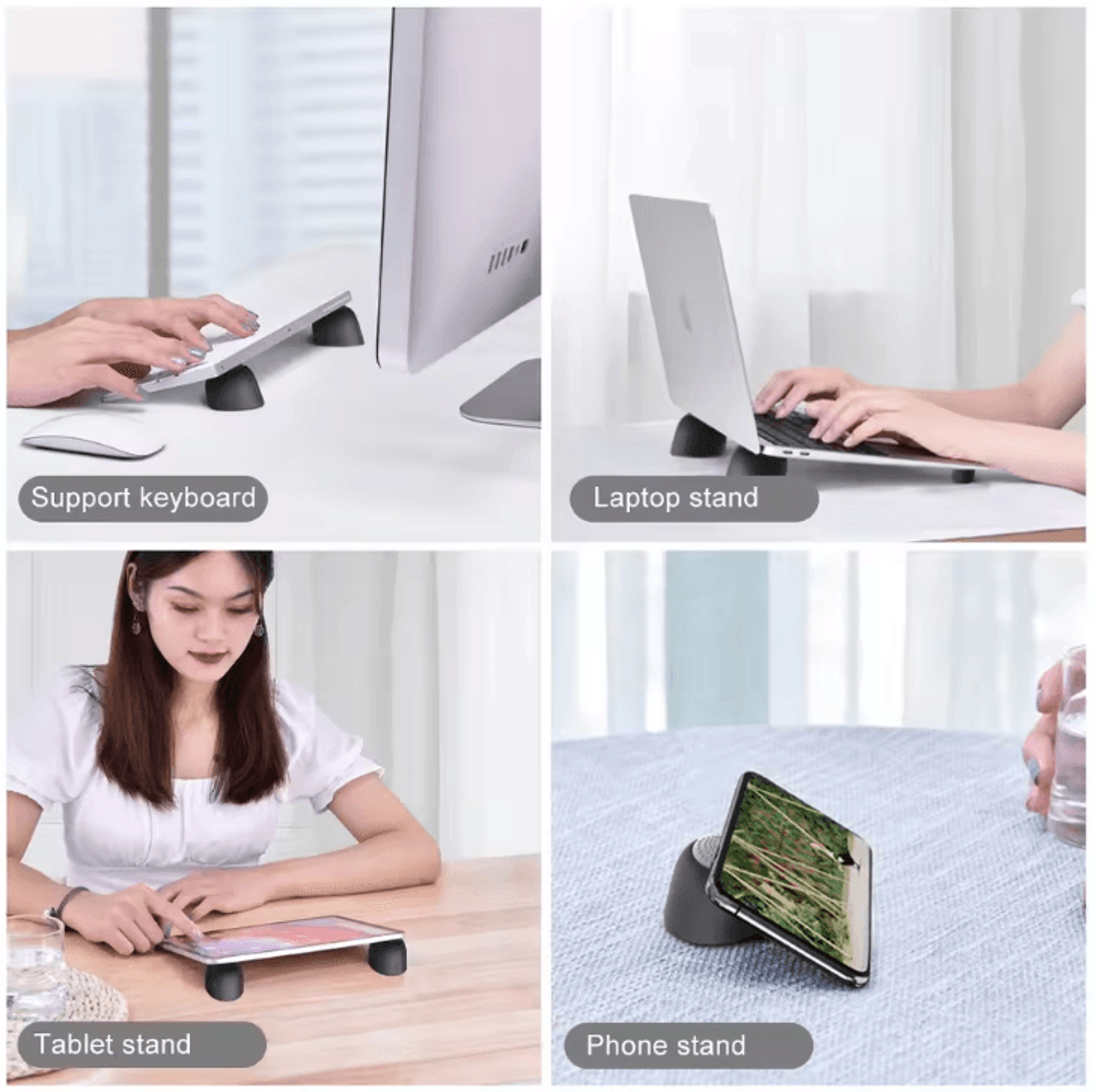 Oatsbasf Mini Magnetic Laptop Risers Cooling Stand With Keyboard Riser For MacBook Air Pro 3