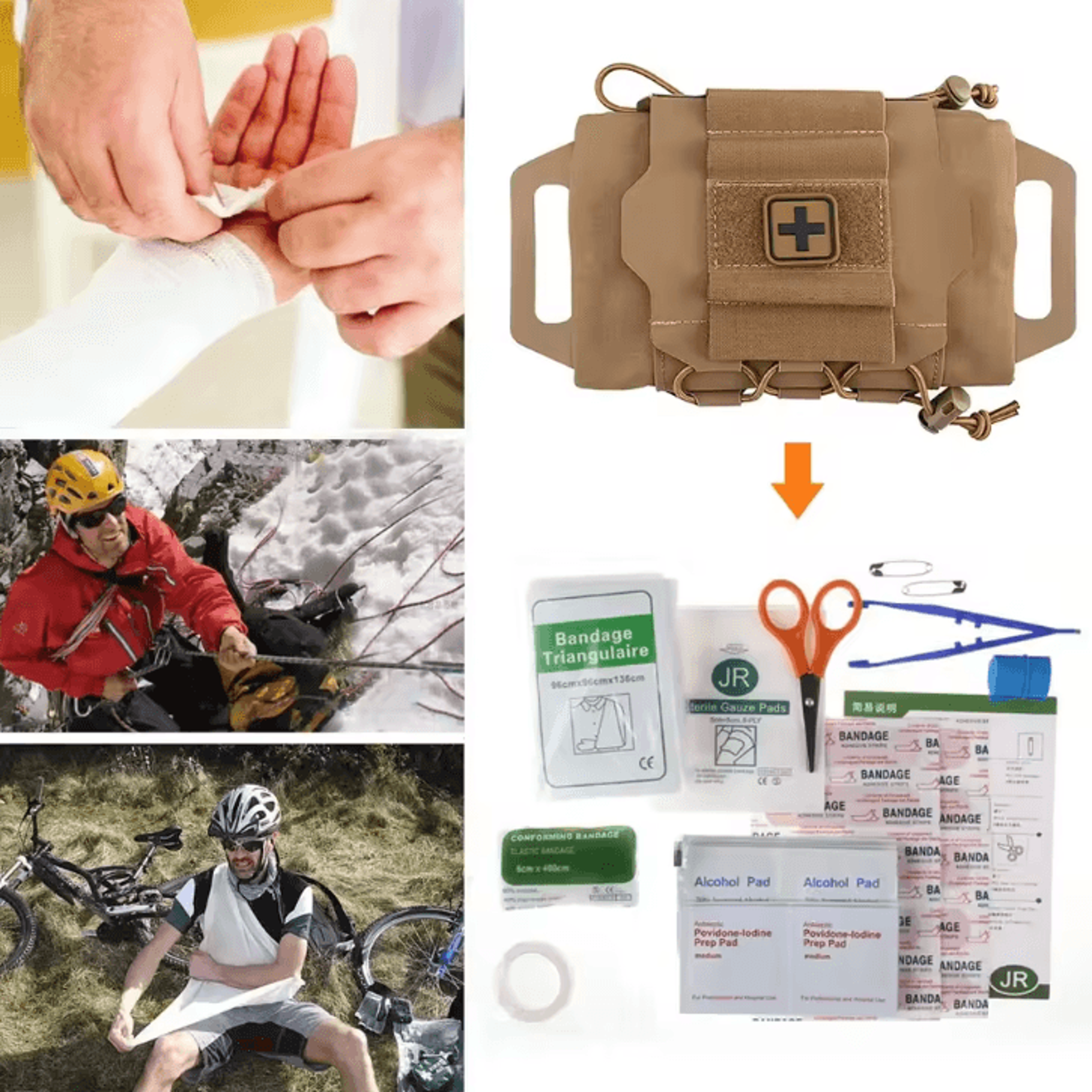 Outdoor EDC Tactical First Aid Kit  MOLLE IFAK Medical Pouch For Hunting Survival  Rapid Response 3