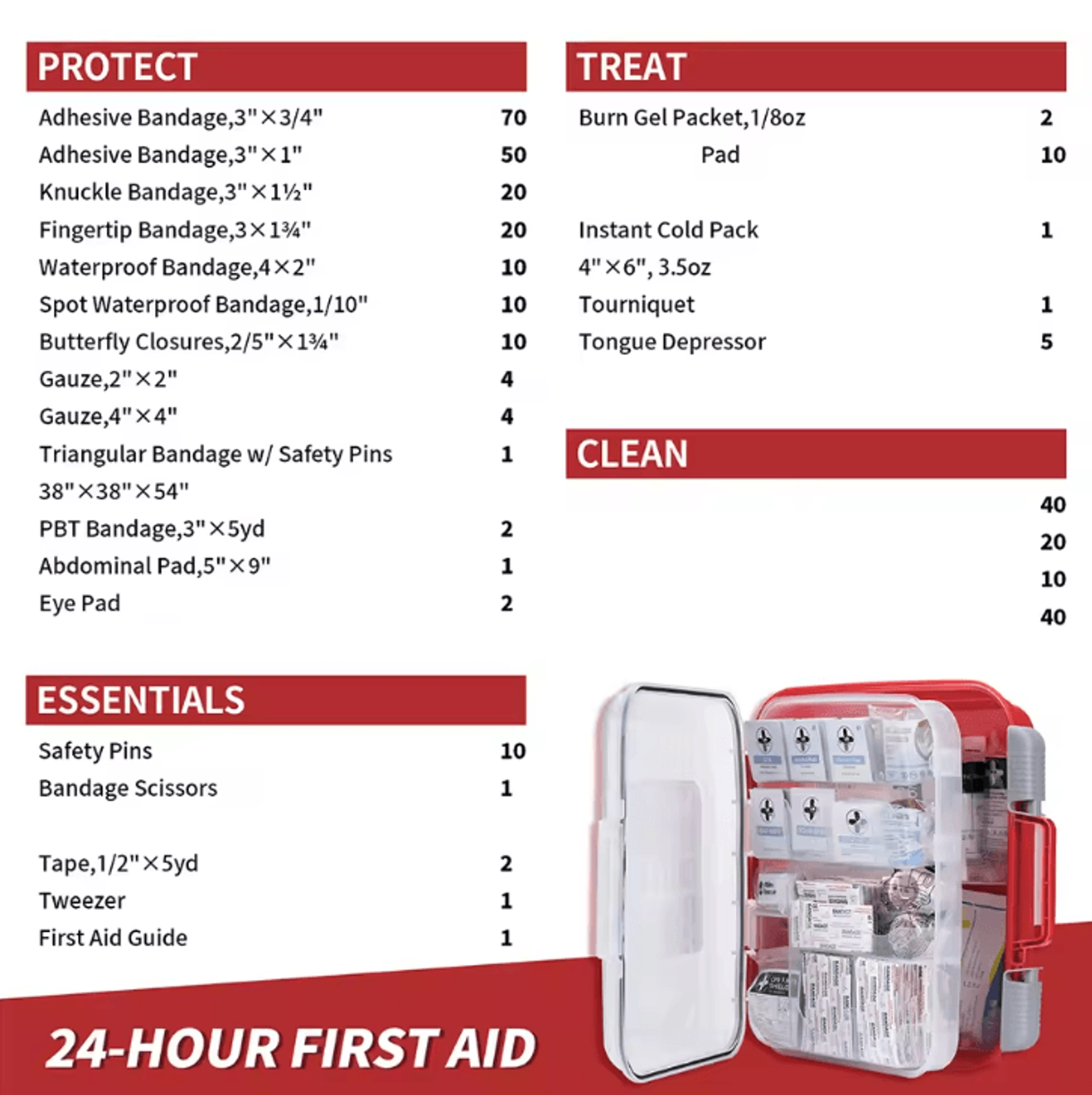 RHINO RESCUE 350Piece AllPurpose First Aid Kit  OSHACompliant Medical Supplies For Home Office  Eme 1
