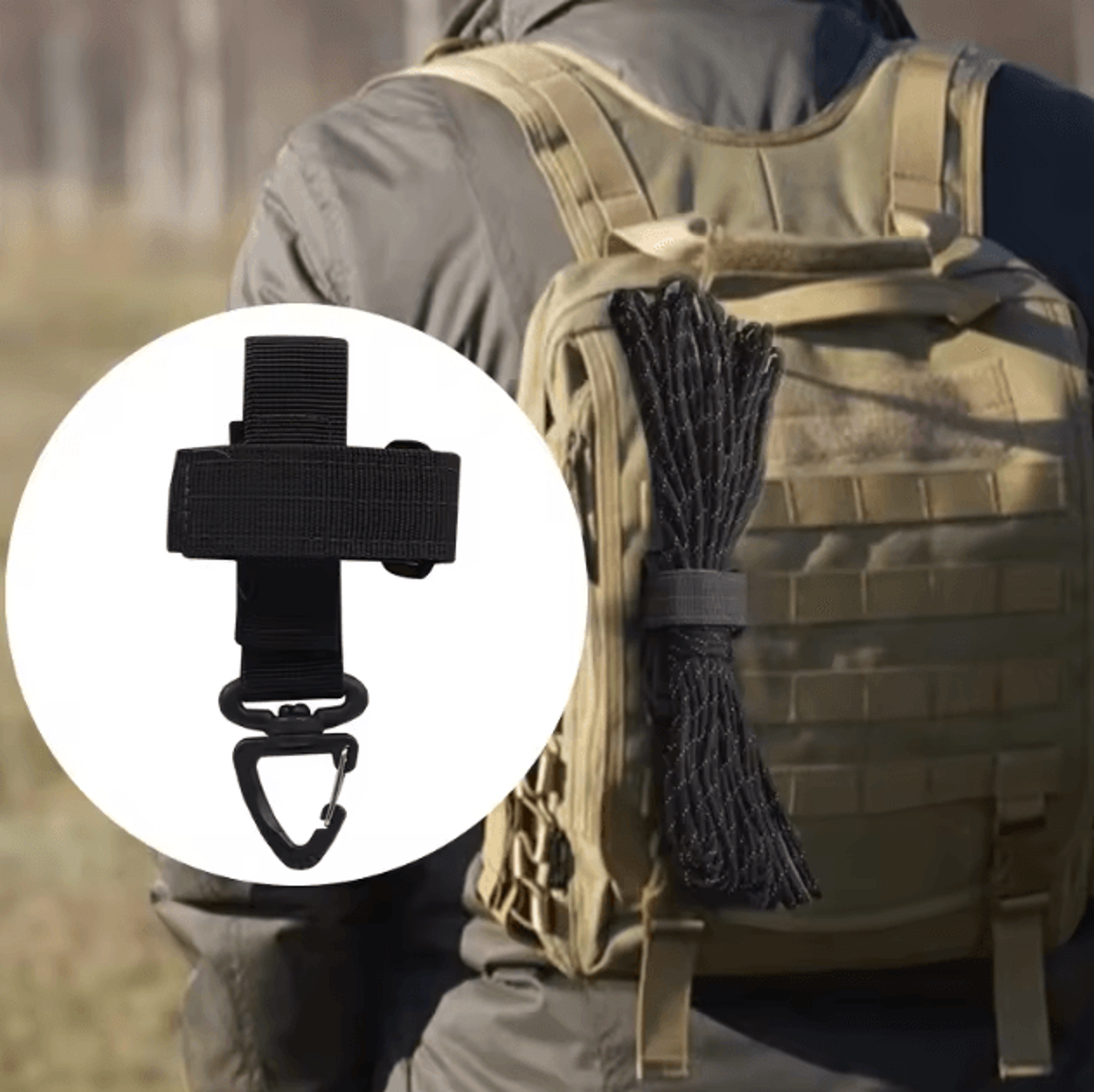 MultiPurpose Nylon Safety Gloves With Clip  Outdoor Tactical Work  Camping Gear 1