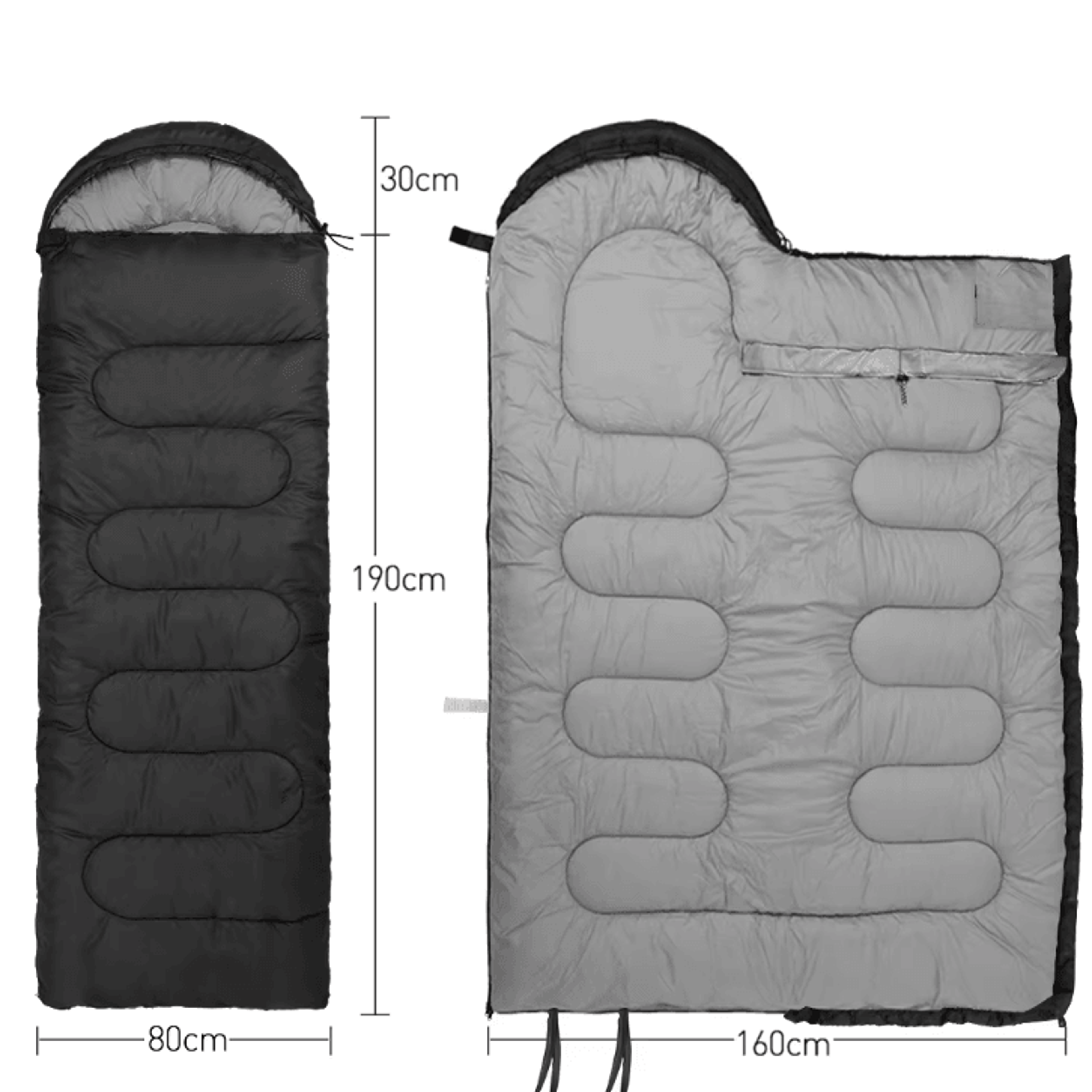 4Season Lightweight Camping Sleeping Bag  Warm Cotton Outdoor Mummy Backpacking Sleep Sack 3