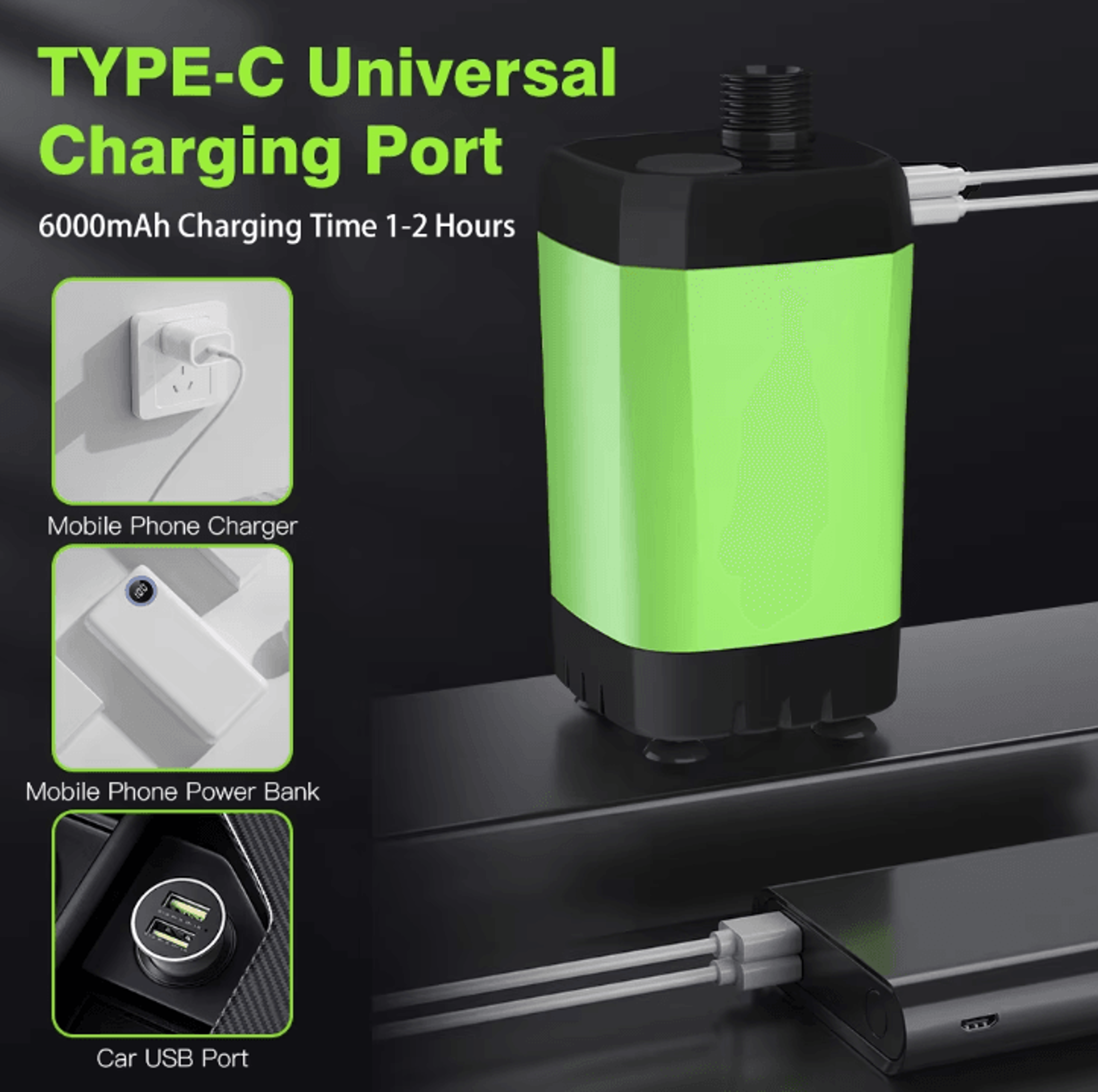 Camping Outdoor Shower Pump With Digital Display  Portable RV And Travel Shower Kit 6000mAh 3