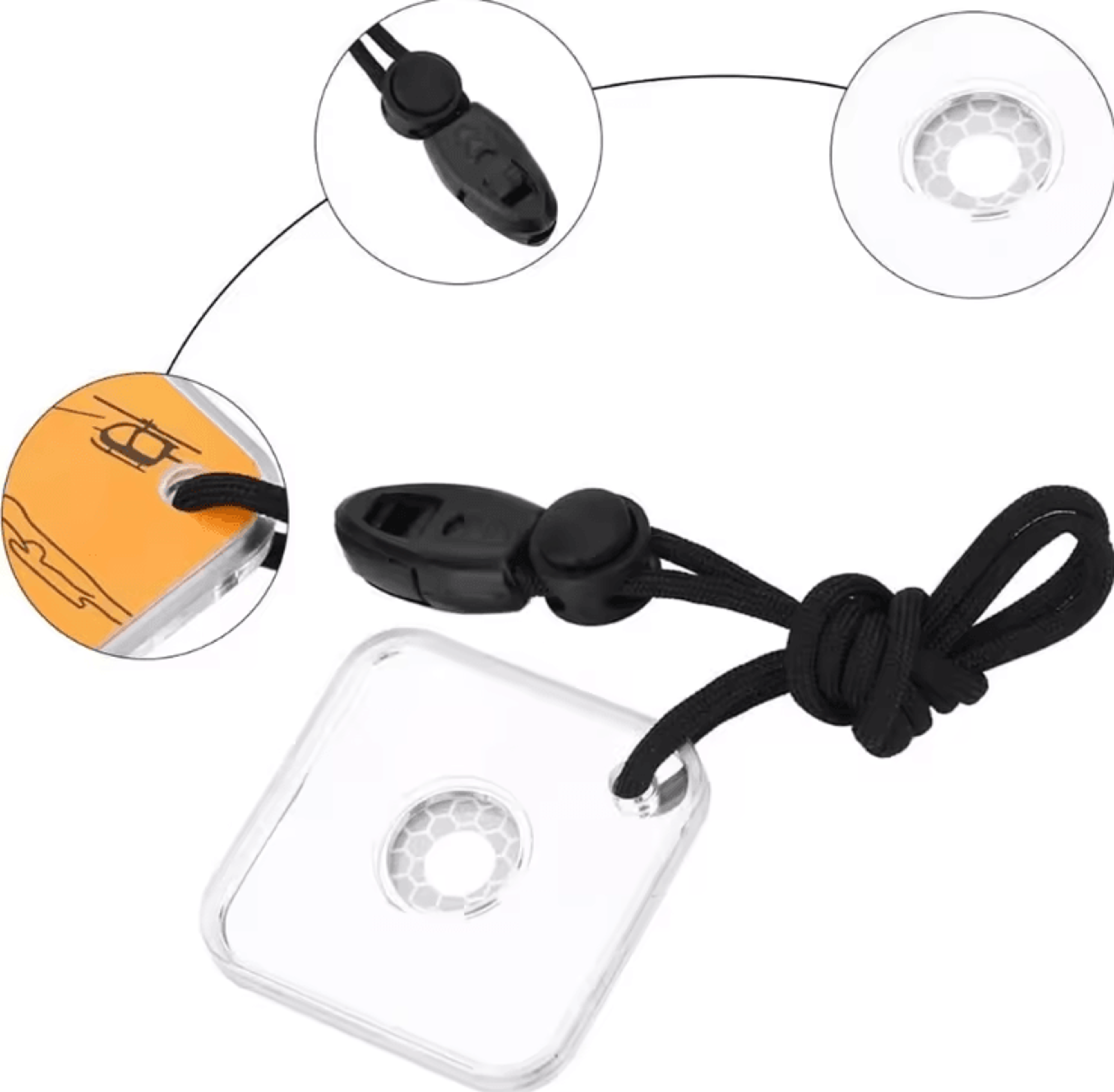 Outdoor Survival Signal Mirror  Reflective Sunlight SOS Emergency Signaling Tool For Hiking Camping 3