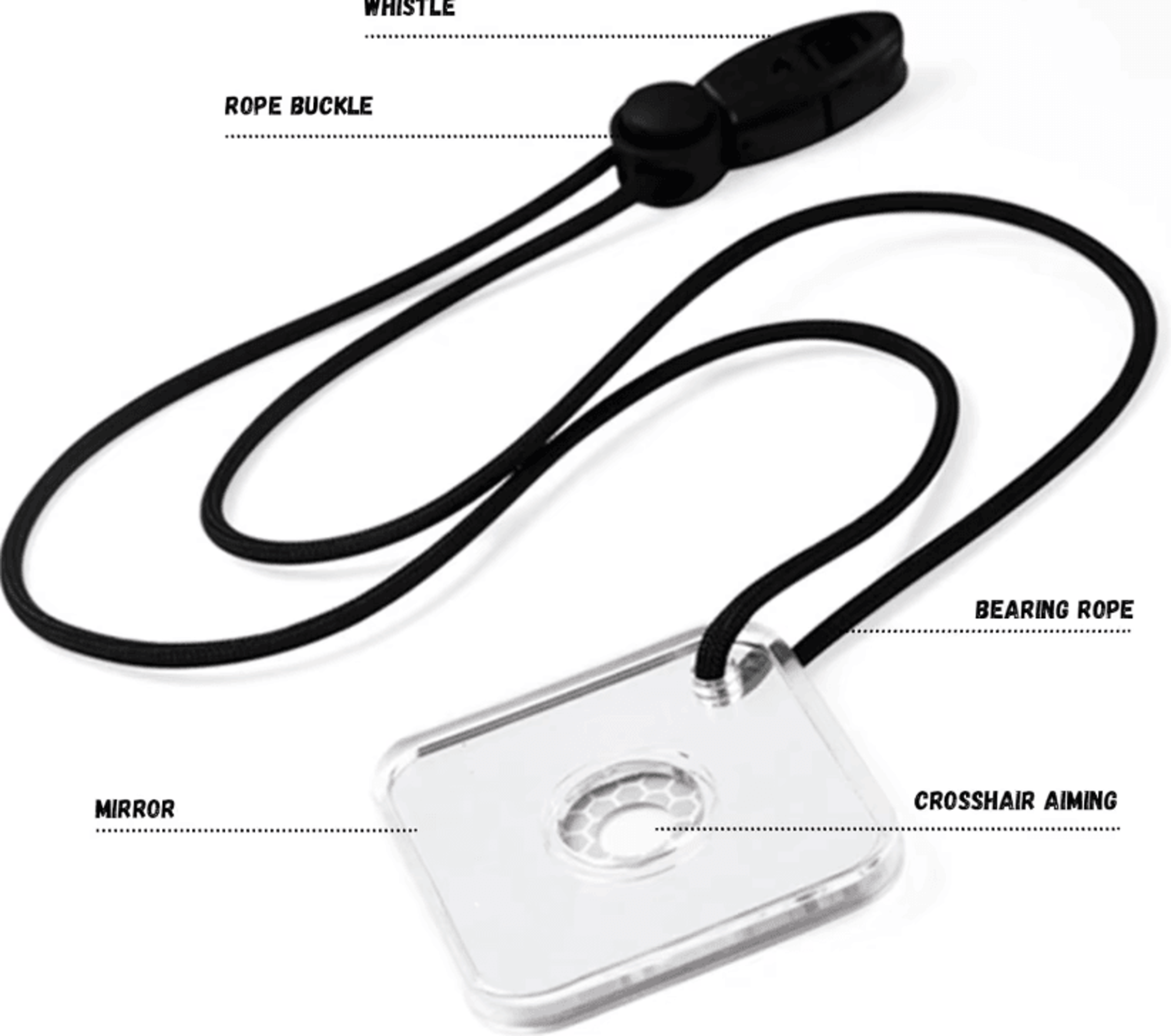 Outdoor Survival Signal Mirror  Reflective Sunlight SOS Emergency Signaling Tool For Hiking Camping 4