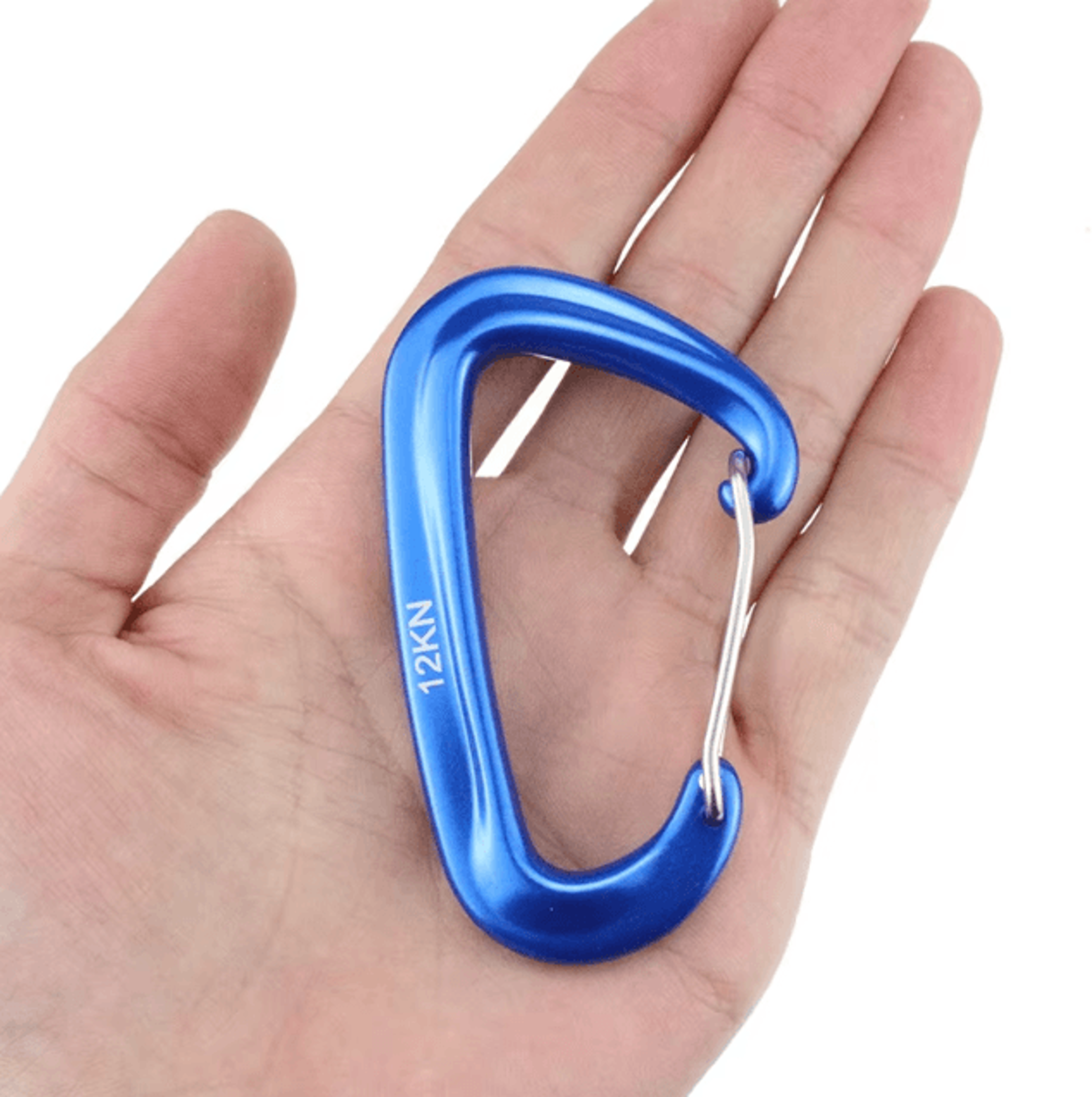 12KN Small Climbing Carabiner DShape Safety Lock Hook For Outdoor Camping And Hiking 1