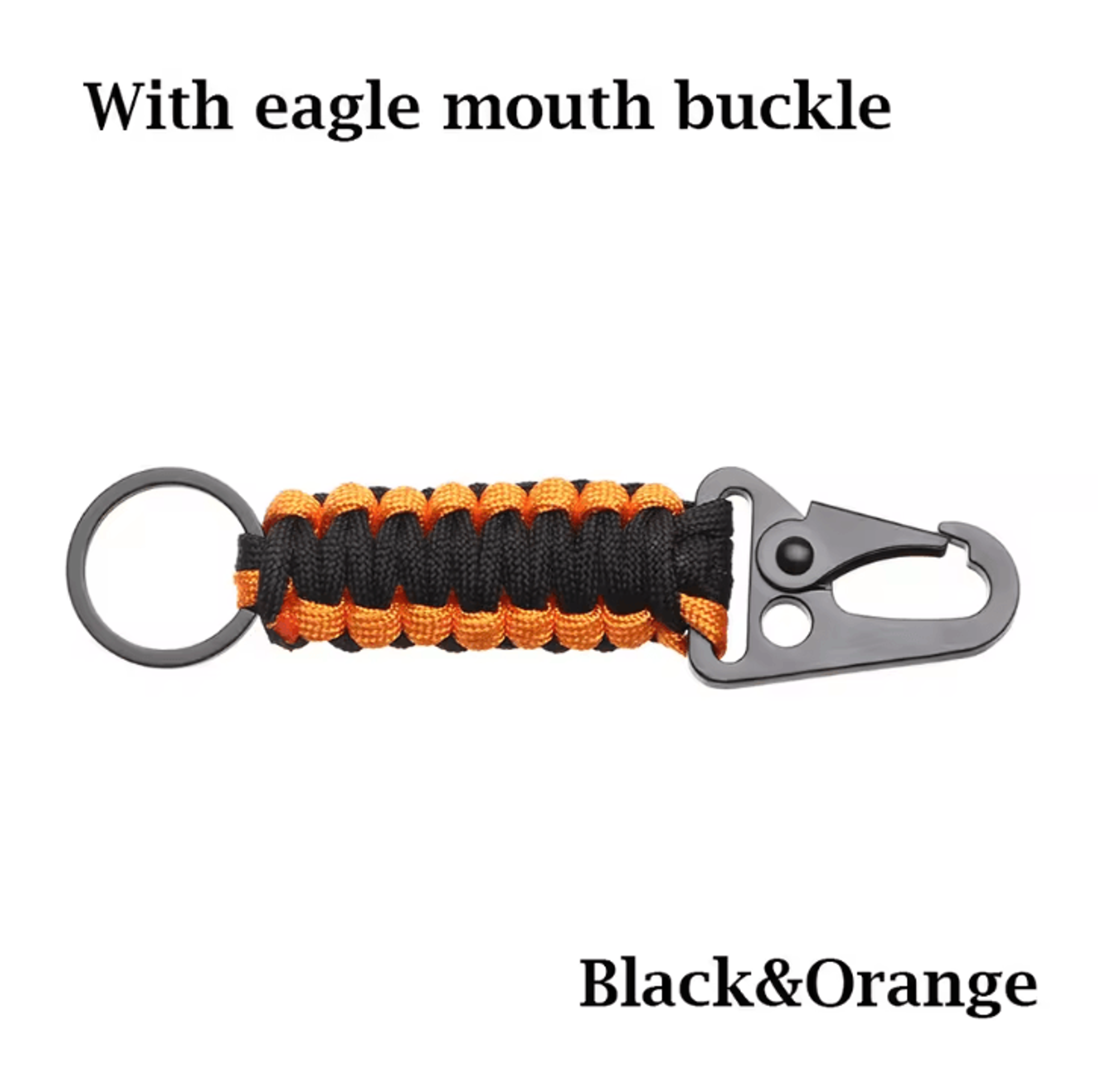 MultiTool Paracord Survival Keychain  Carabiner Rope  Emergency Gear For Outdoor Camping  Everyday  10