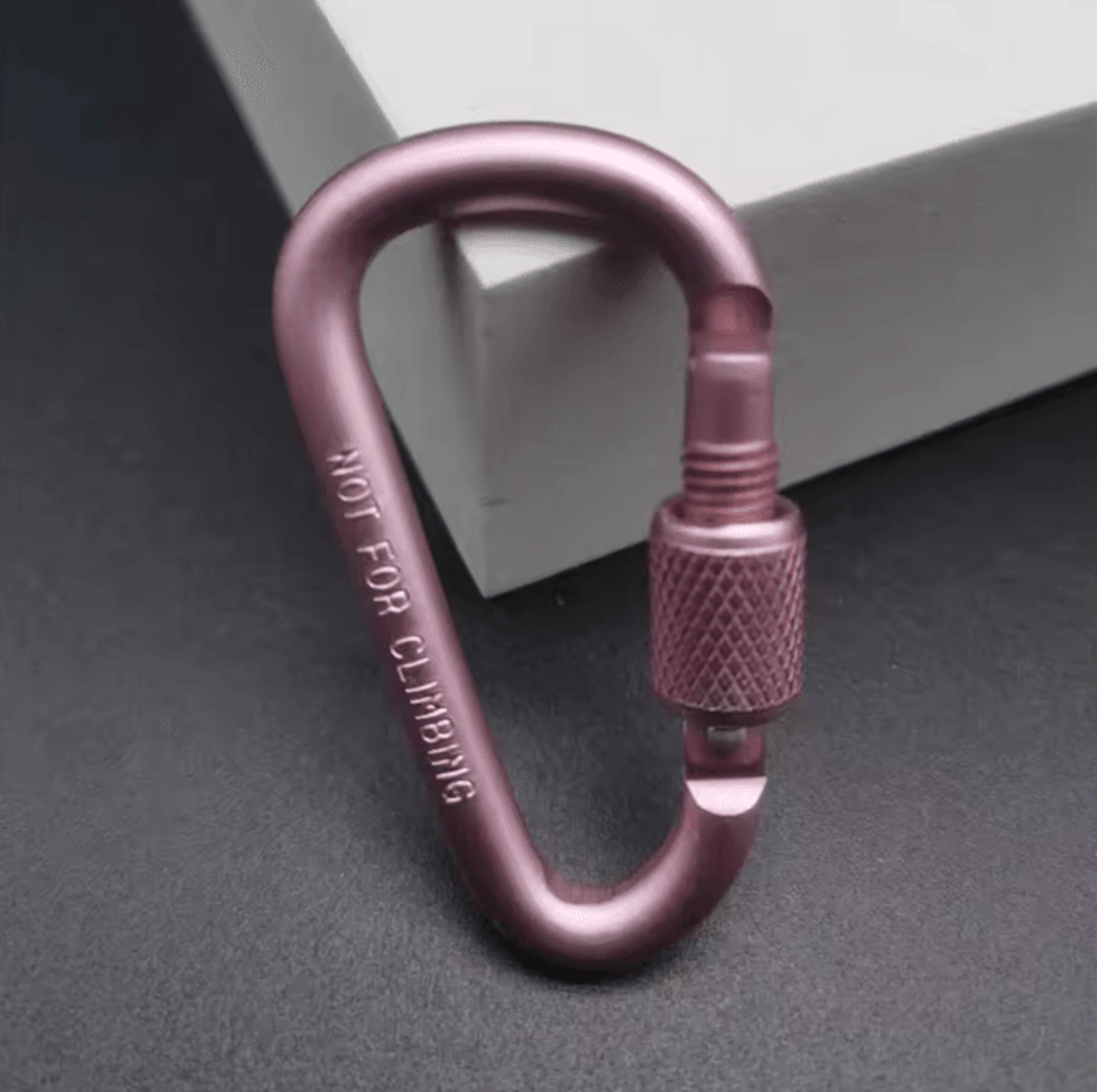 MultiColor Aluminum Carabiner Keychain Clip  DShape Locking Hook For Camping Hiking  Everyday Carry 6