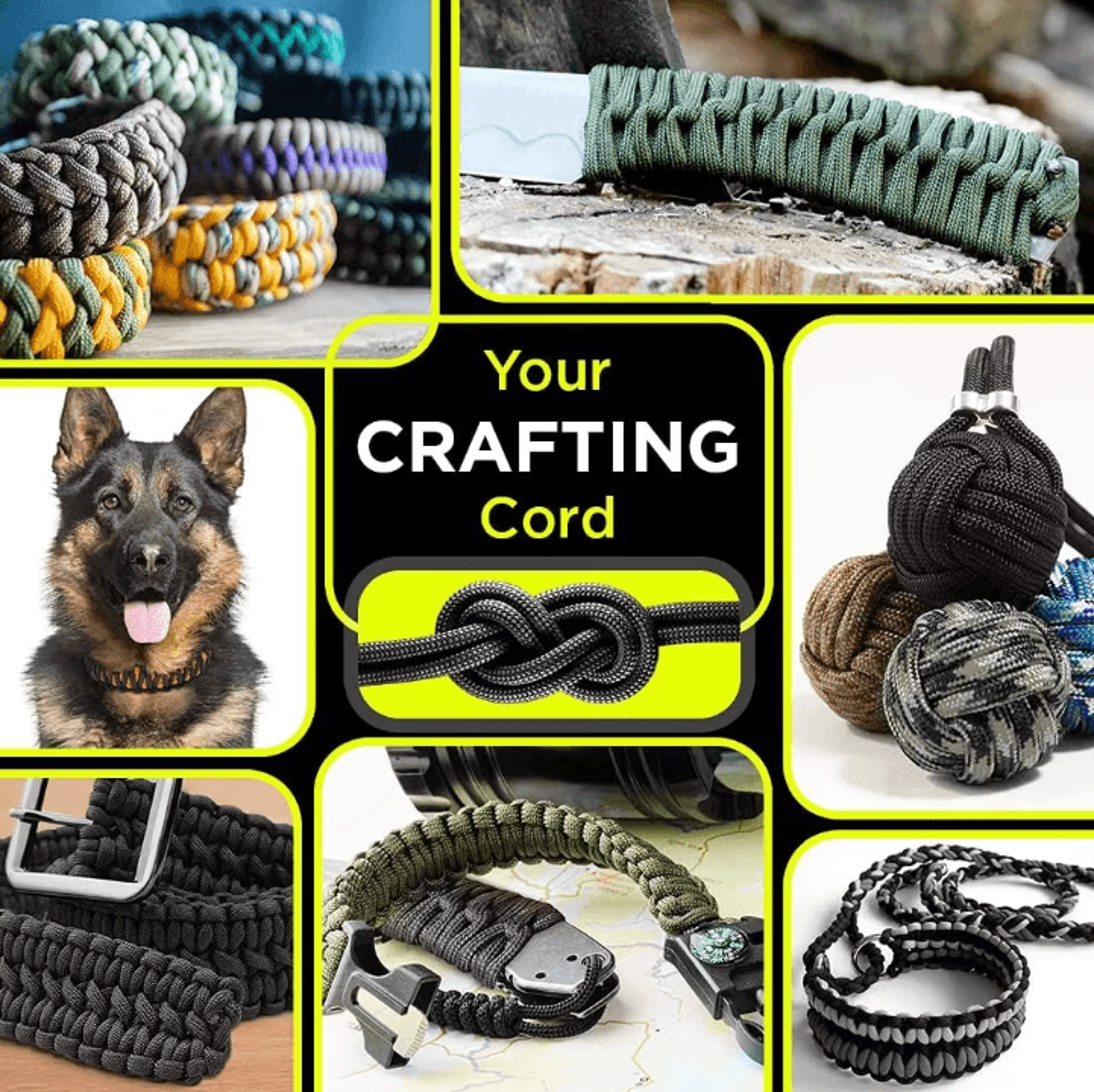 HeavyDuty 650lb Paracord  9Core Tactical Paracord Rope For Camping Survival Gear  DIY Crafts 5