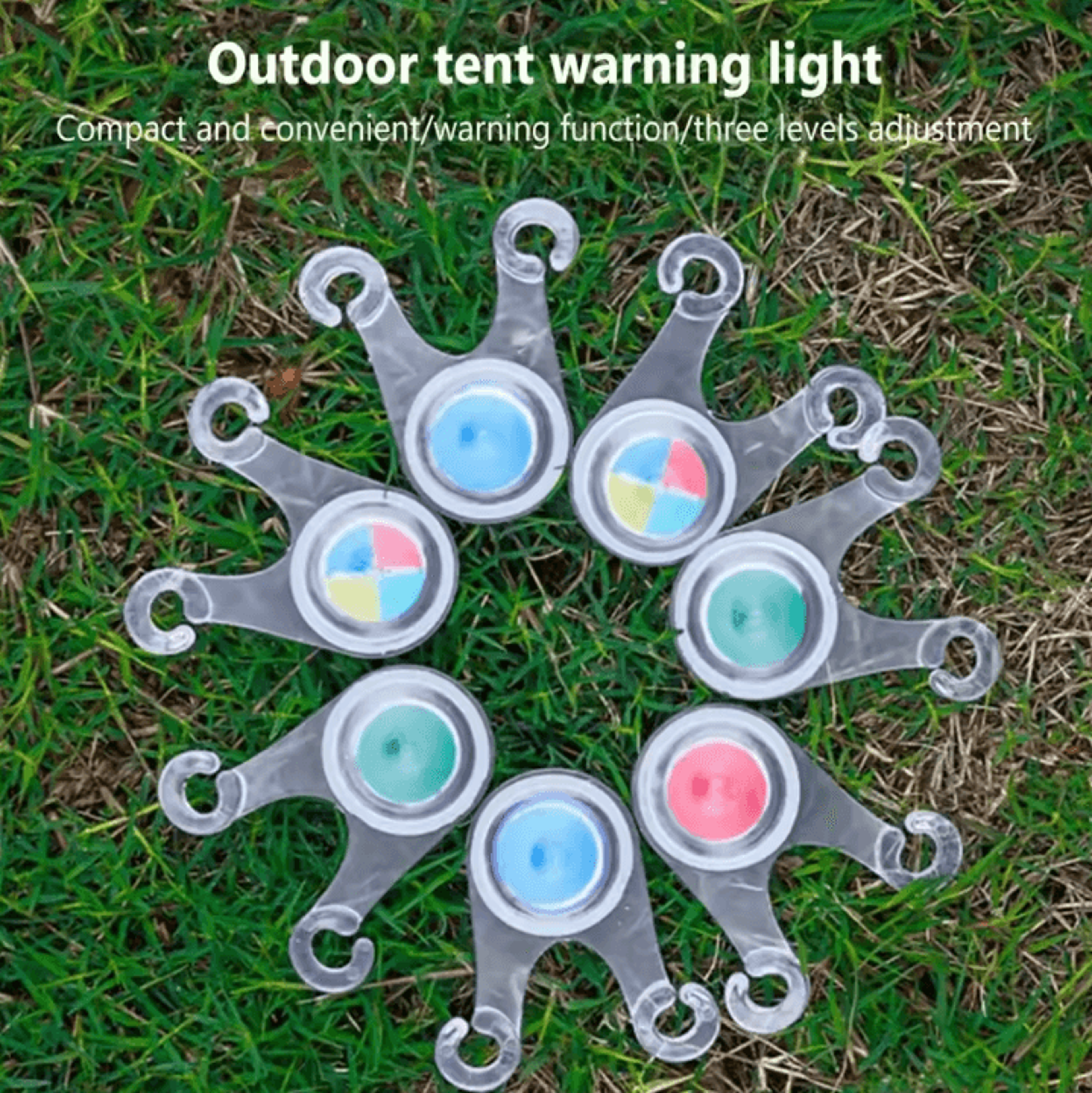 Waterproof LED Tent Rope Lights  10Pack Camping Rope Guard Lights For Tent Lines Fishing  Night Saf 0
