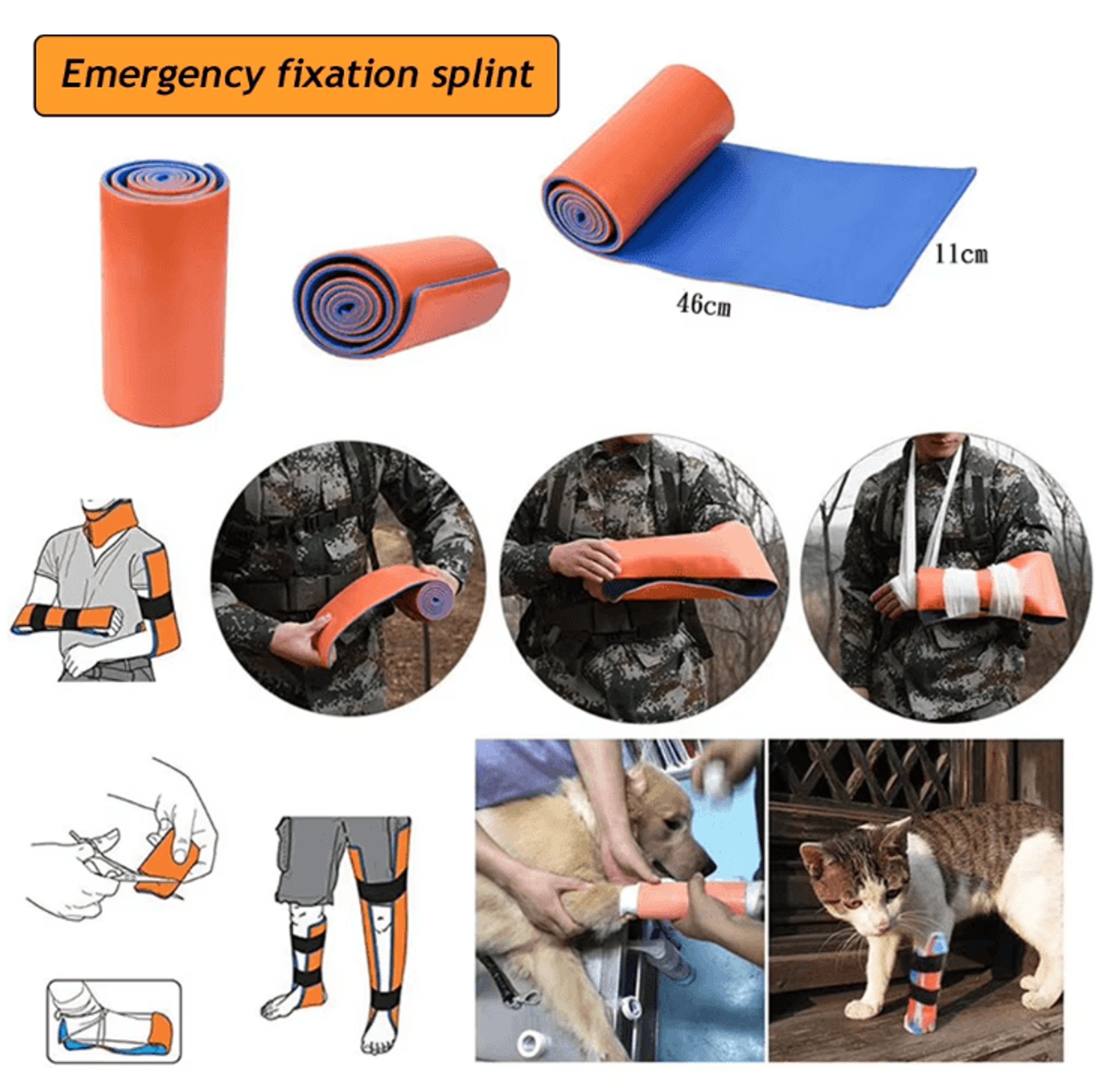 Universal Aluminum Splint Roll  Moldable Emergency Medical Splint For Camping Travel  Survival Firs 5
