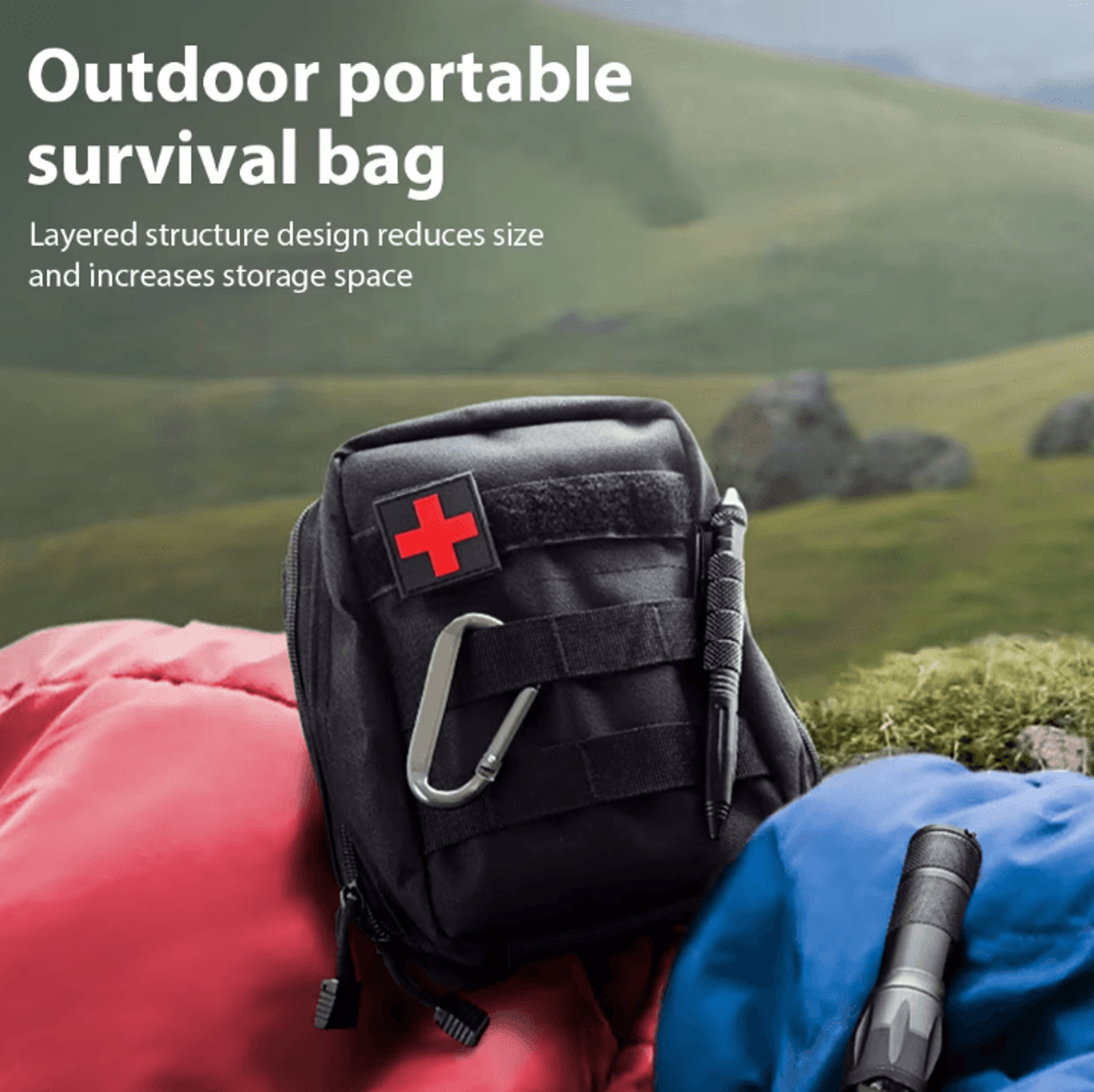 Tactical Medical Waist Pack  MOLLE Emergency Survival Pouch For Camping Hiking  First Aid Kits 0