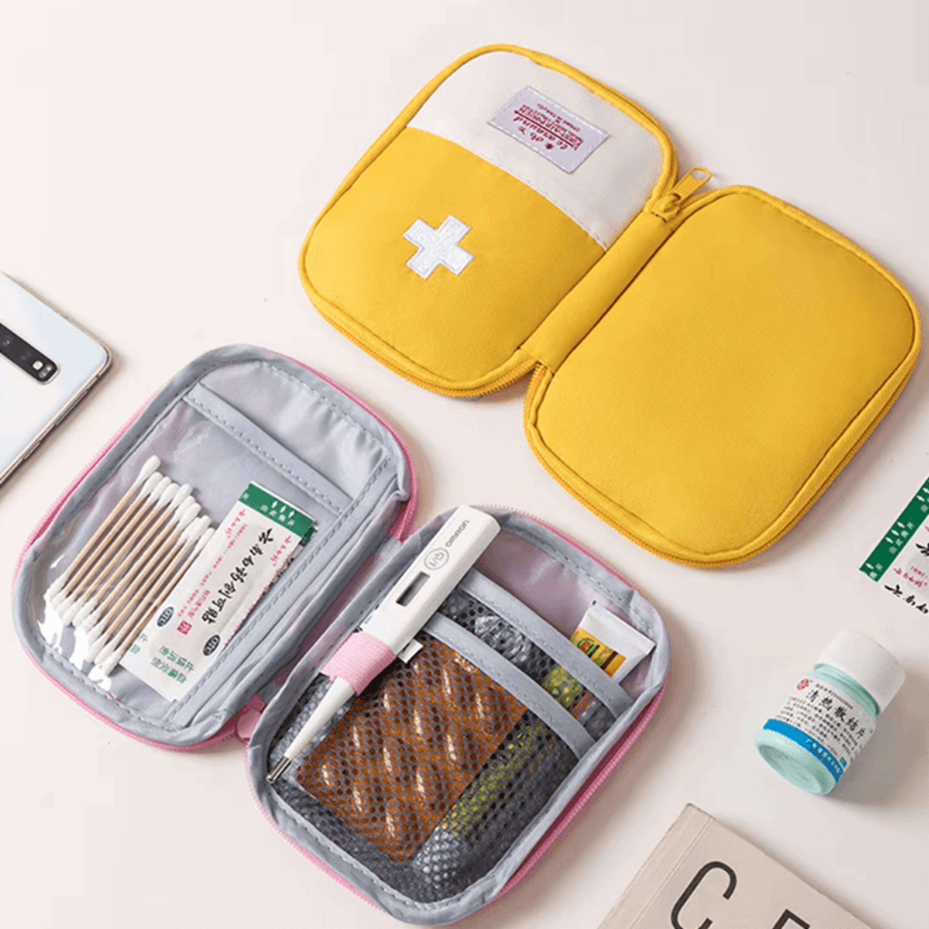 Portable Small First Aid Kit Bag Travel Medicine Storage Pouch For Camping Hiking Emergency Medical 3