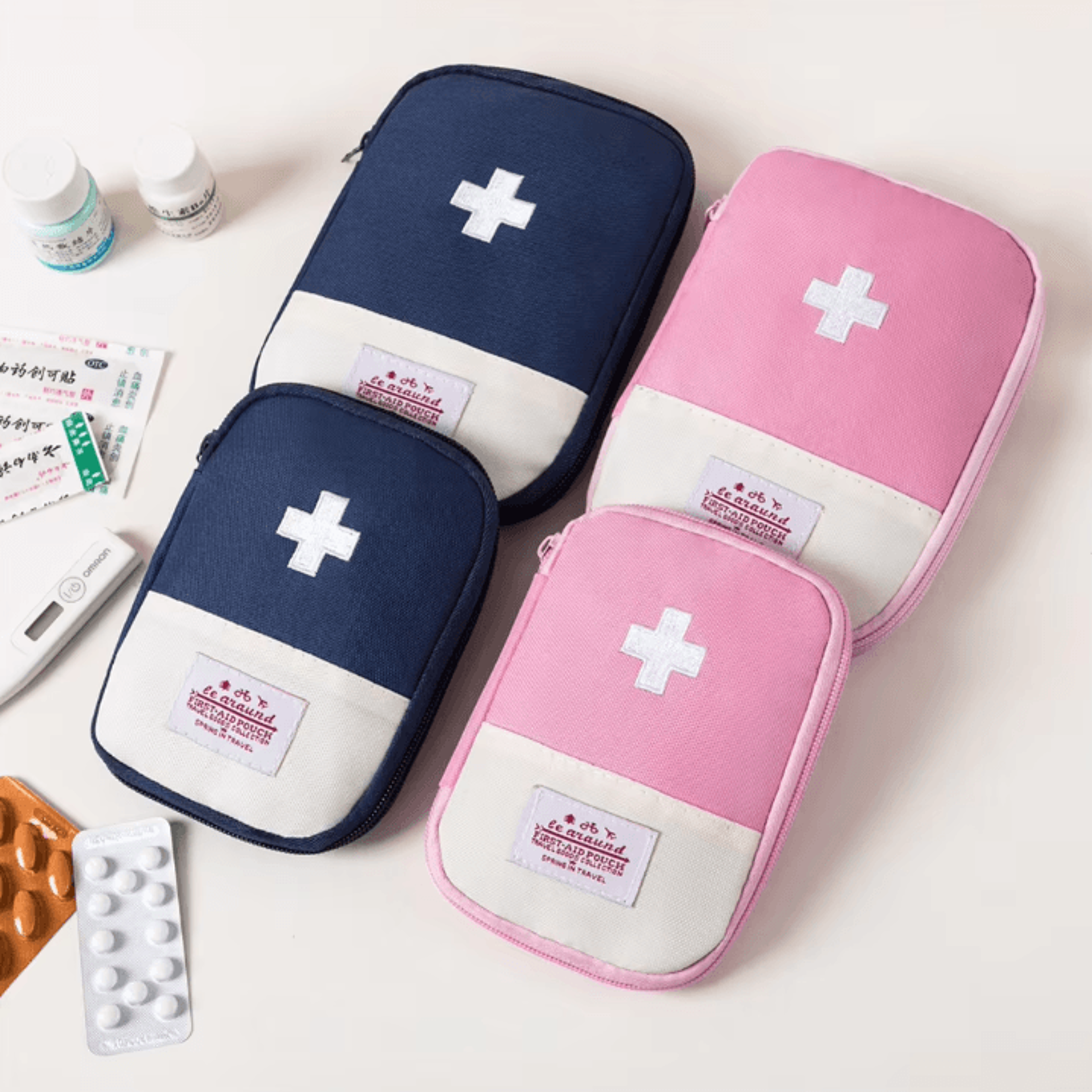 Portable Small First Aid Kit Bag Travel Medicine Storage Pouch For Camping Hiking Emergency Medical 4