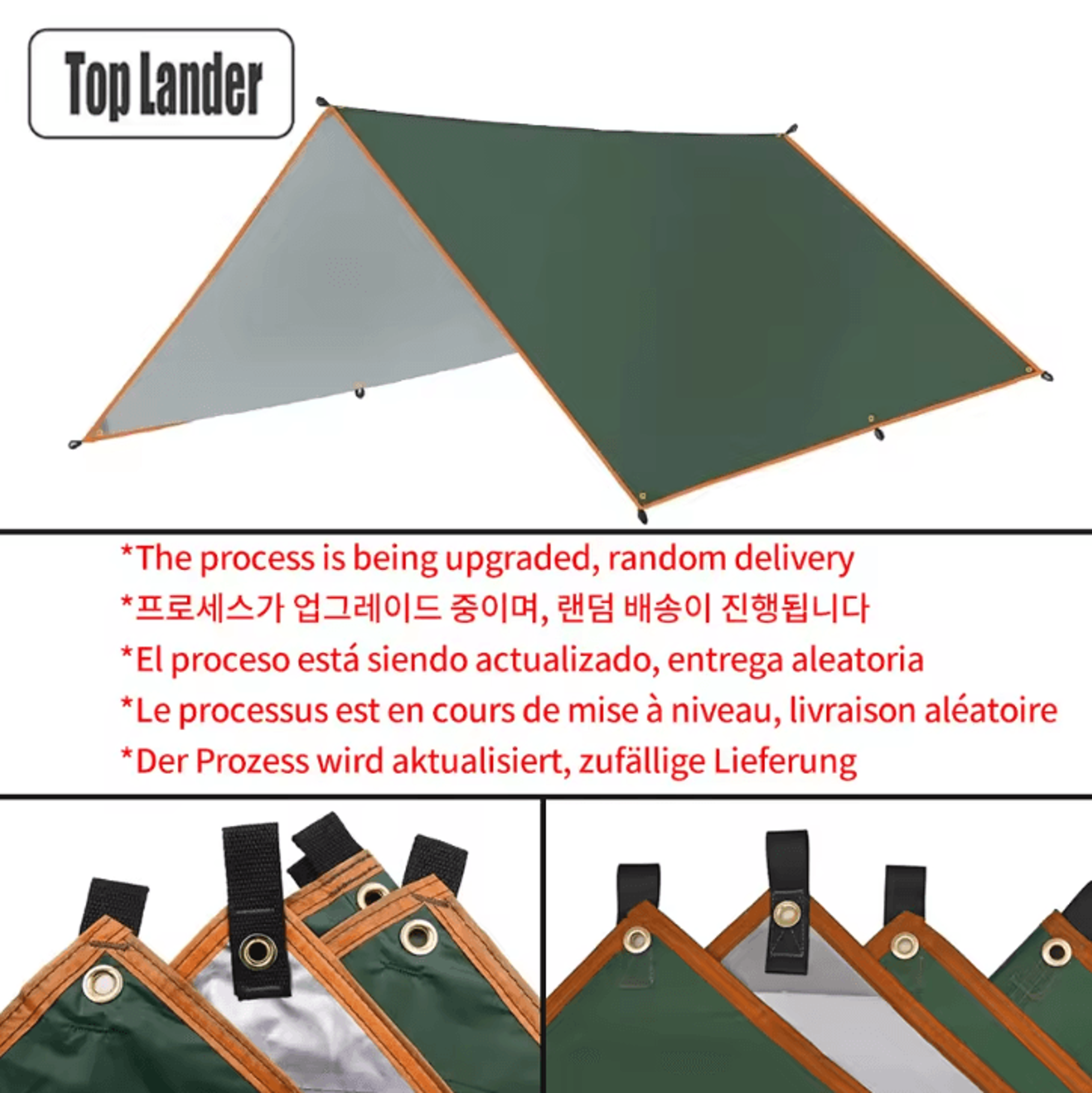 Waterproof Camping Tarp Shelter Ultralight Backpacking Rain Fly Tarp Sunshade Canopy For Hiking Bea 6