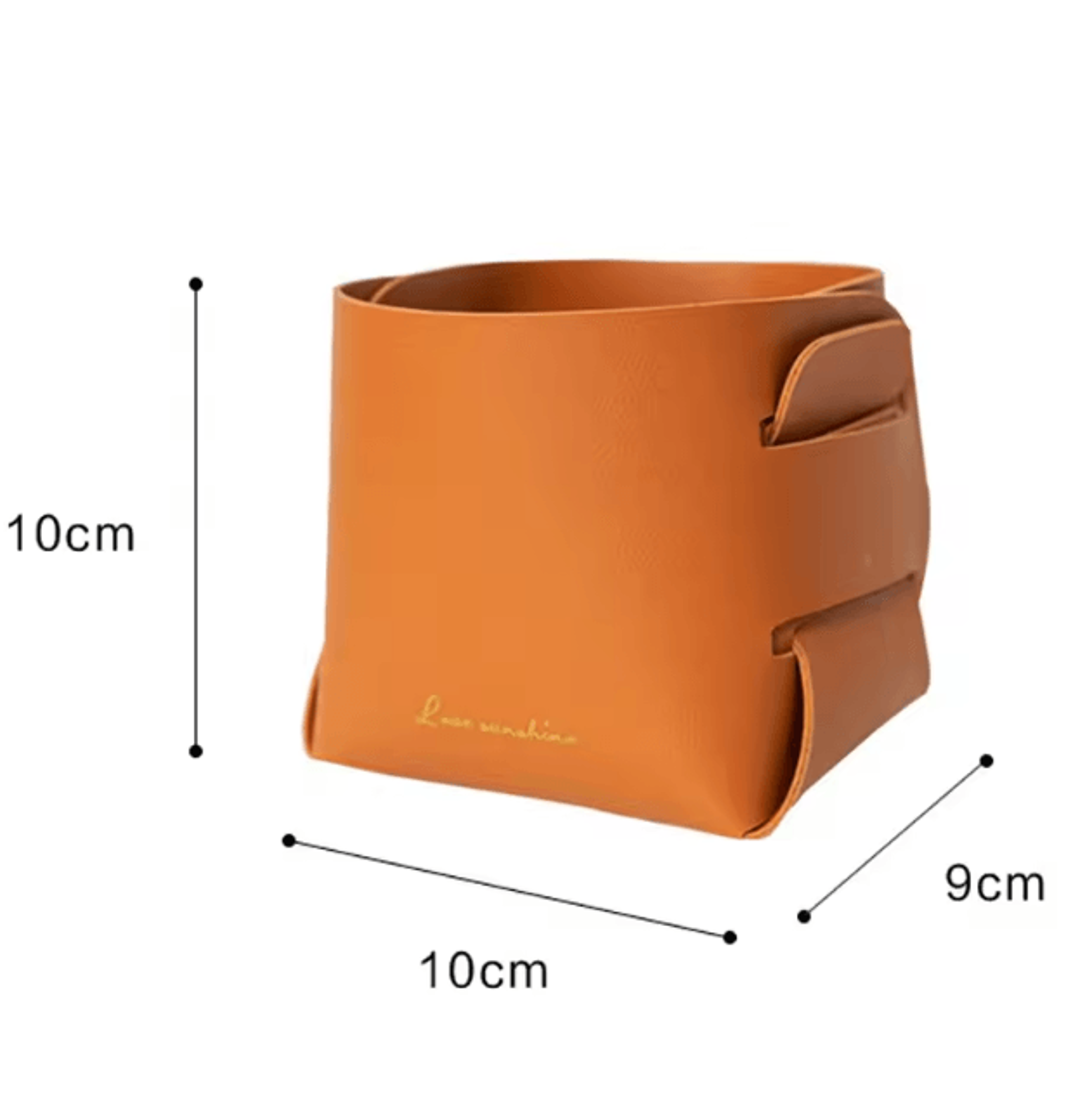 Foldable PU Leather Desktop Storage Tray Nordic Leather Key Organizer Tray For Desk Entryway Makeup 4