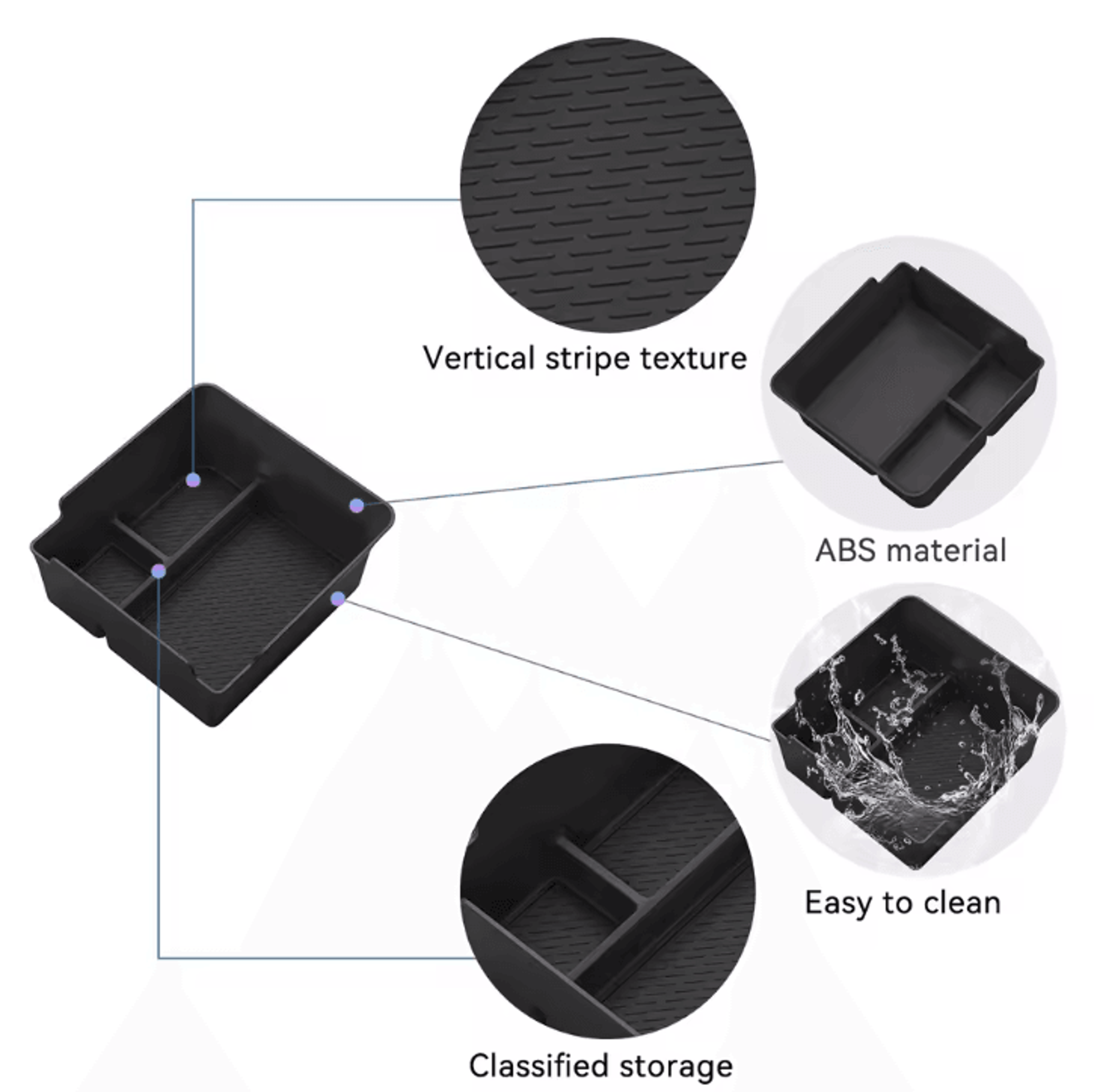 SMABEE Geely Boyue L Center Console Organizer ABS Car Armrest Storage Tray For Starray 2025 Interio 3