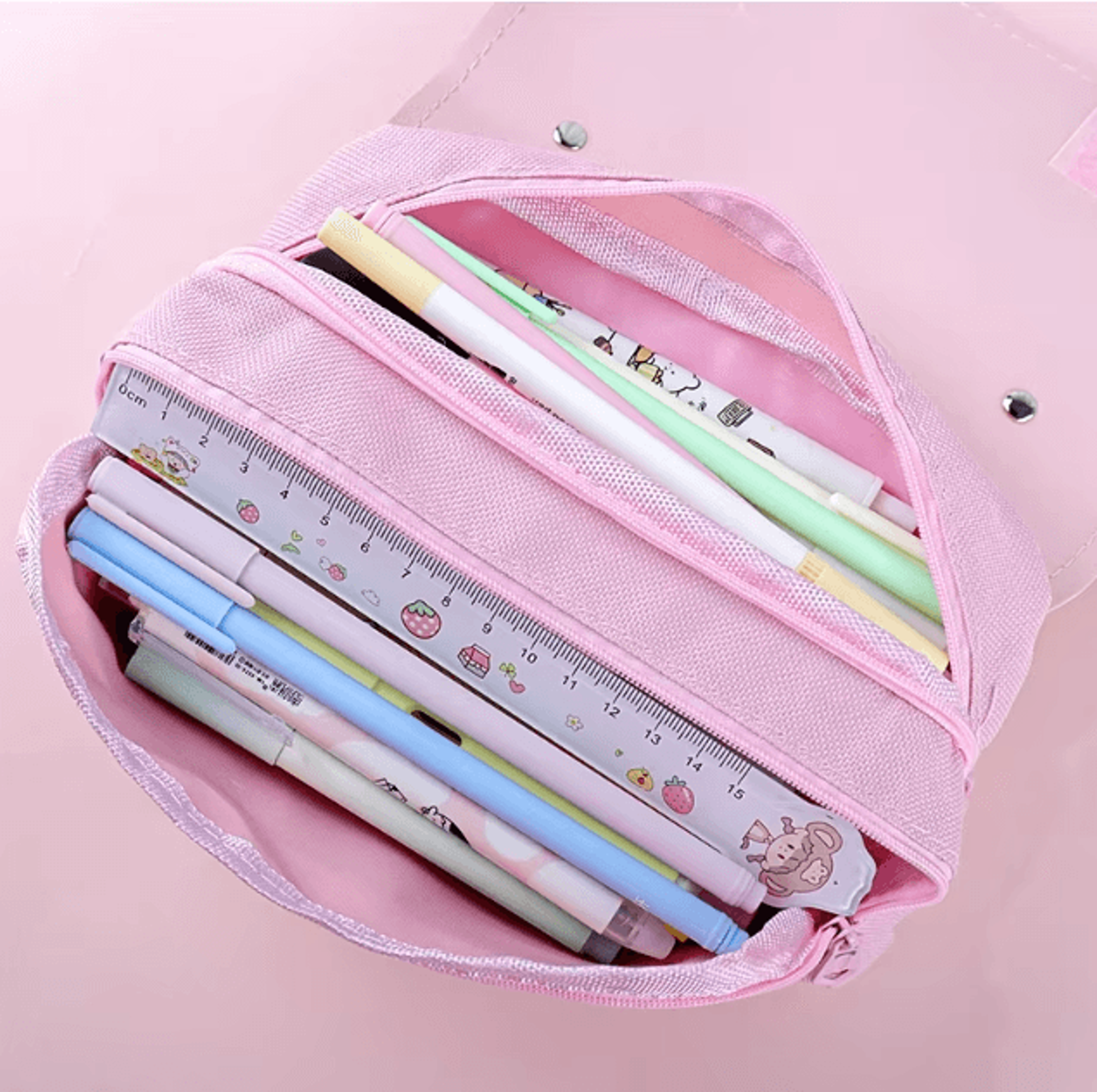 3D Kawaii Pencil Case Cute Waterproof Decompression Pen Pouch Organizer For School Supplies 2