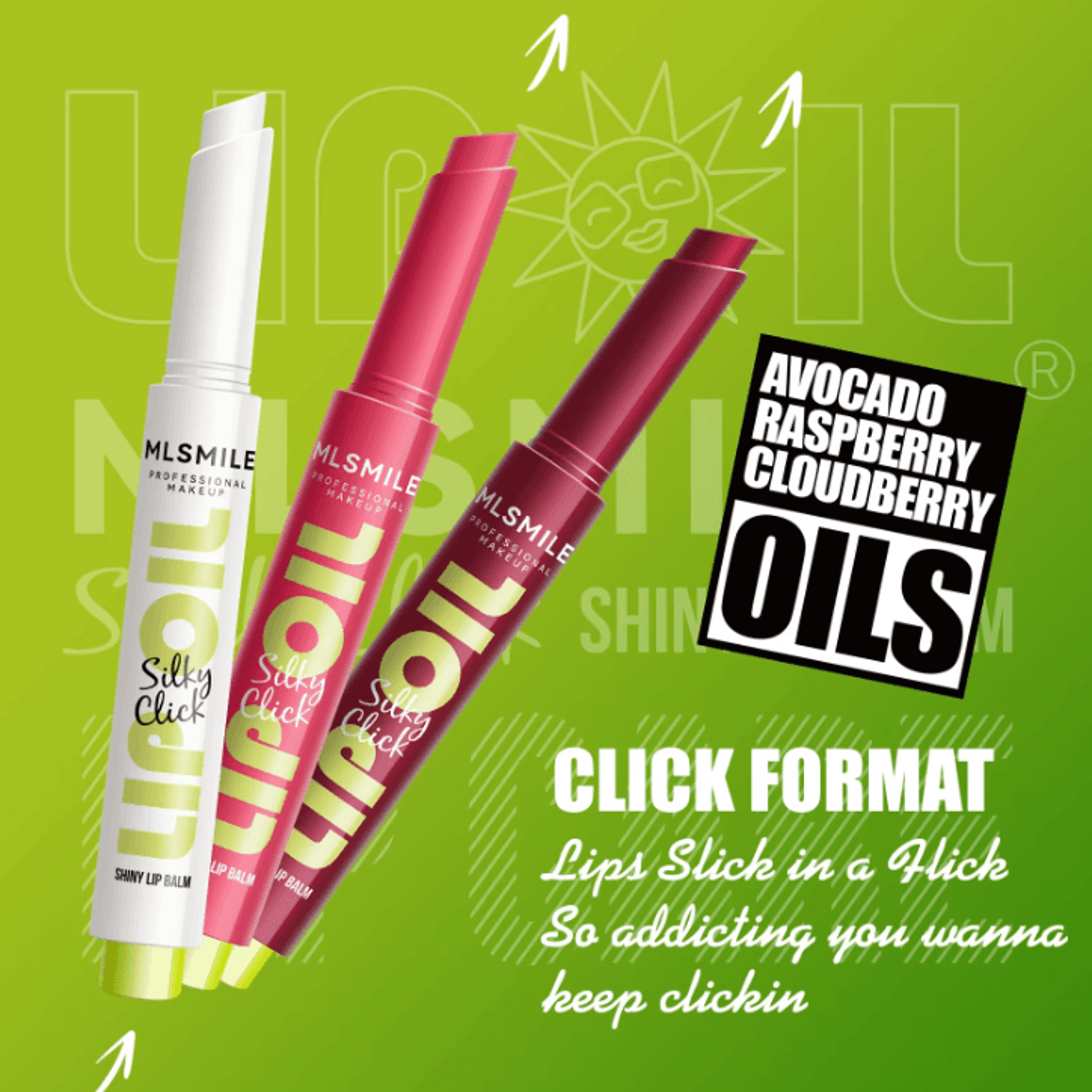 MLSMILE Silky Click Hydrating Lip Gloss  Mirror Shine Press Lip Balm Gloss For Smooth Radiant Lips 3