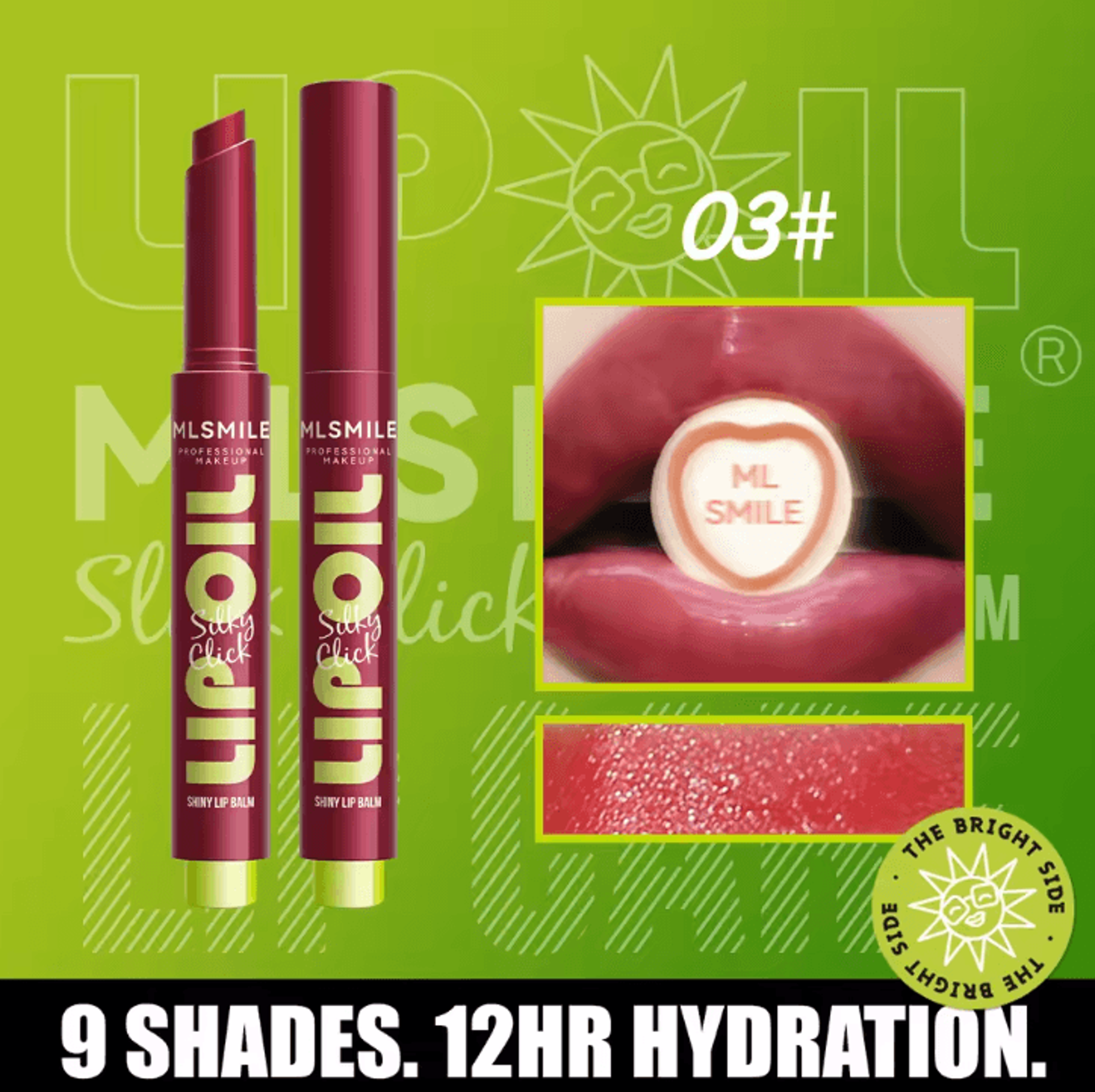 MLSMILE Silky Click Hydrating Lip Gloss  Mirror Shine Press Lip Balm Gloss For Smooth Radiant Lips 7