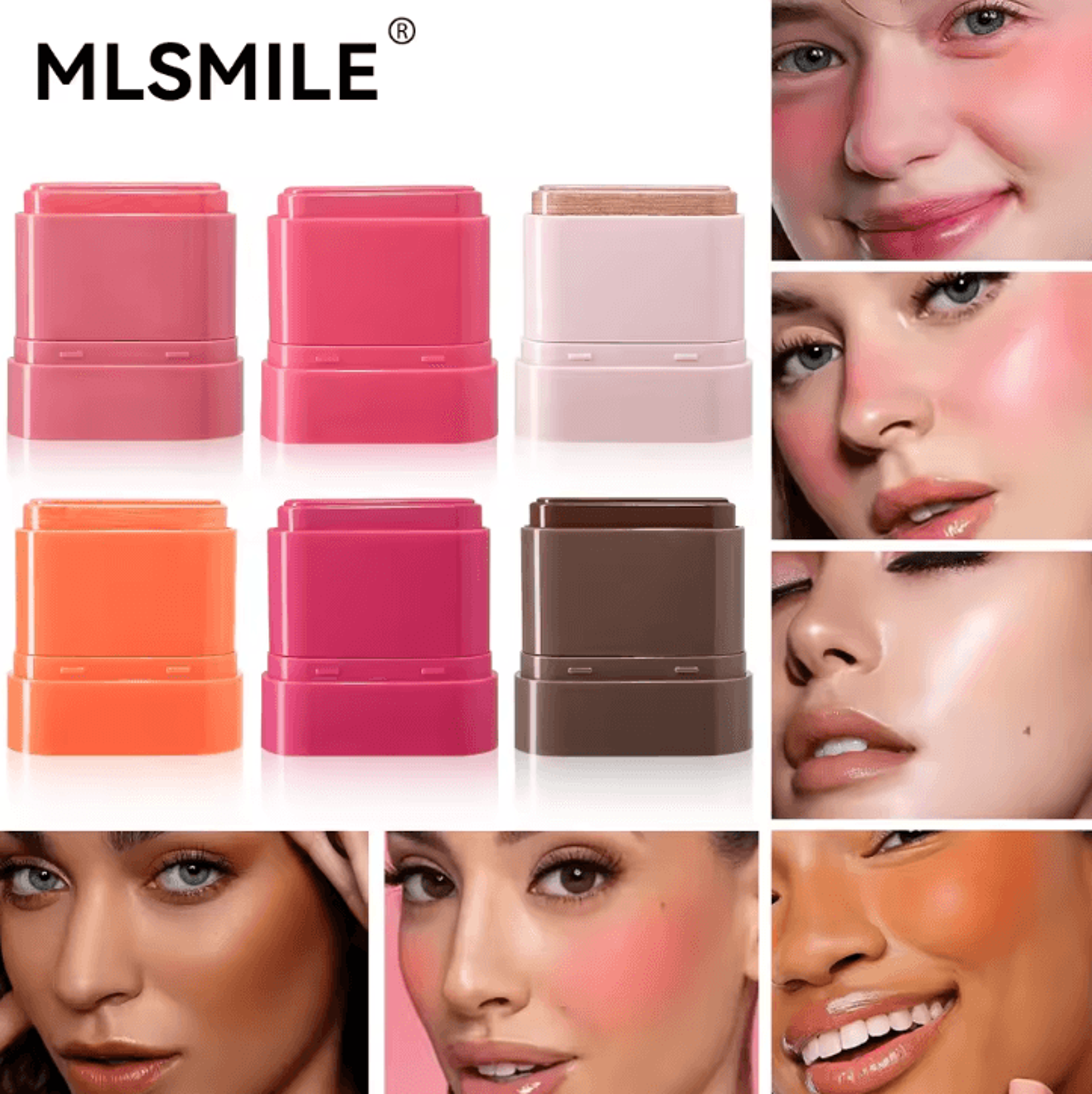 2in1 Fruit Blush  Lipstick Stick  MultiUse Lip And Cheek Makeup Color 1