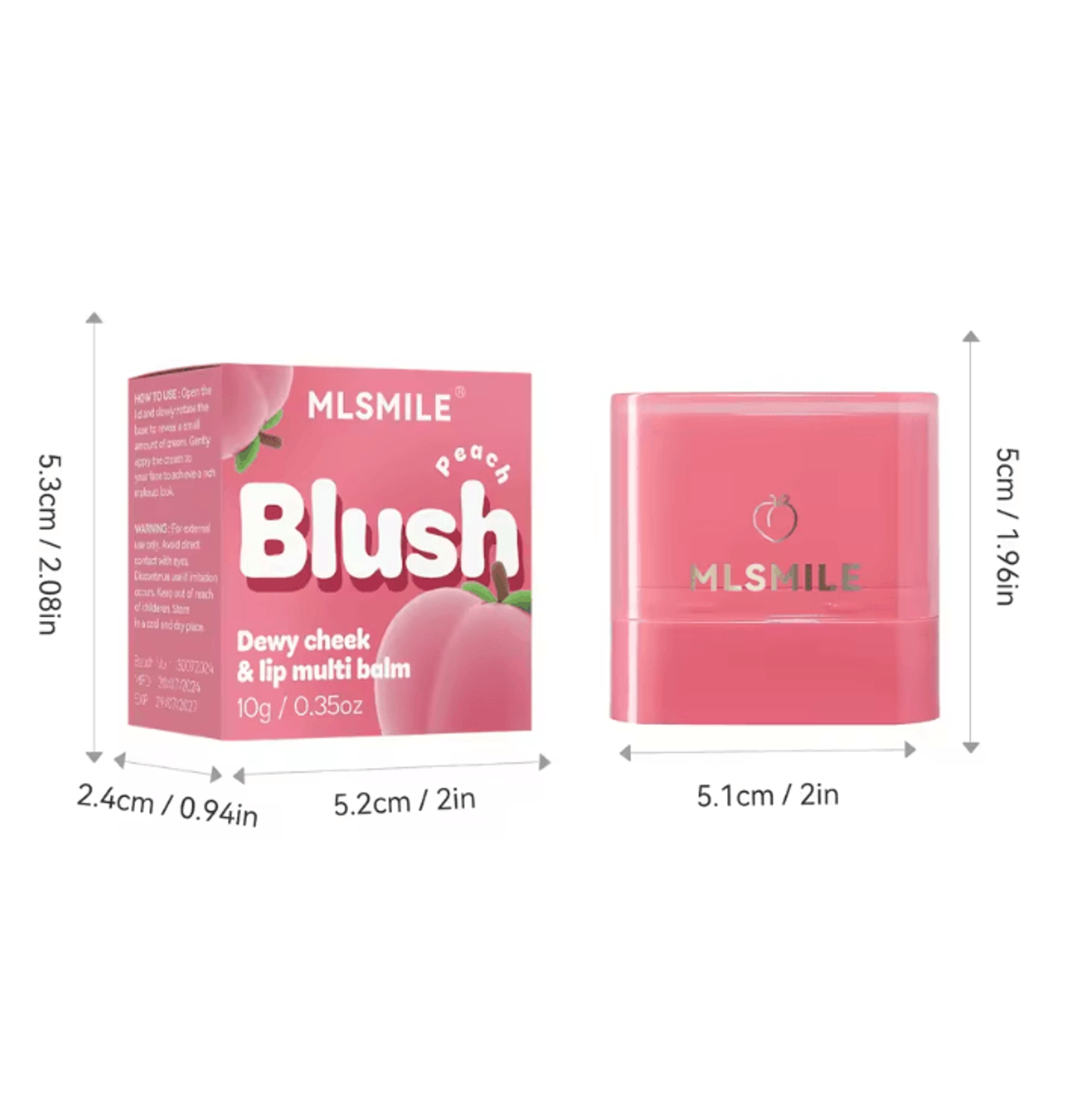 2in1 Fruit Blush  Lipstick Stick  MultiUse Lip And Cheek Makeup Color 4
