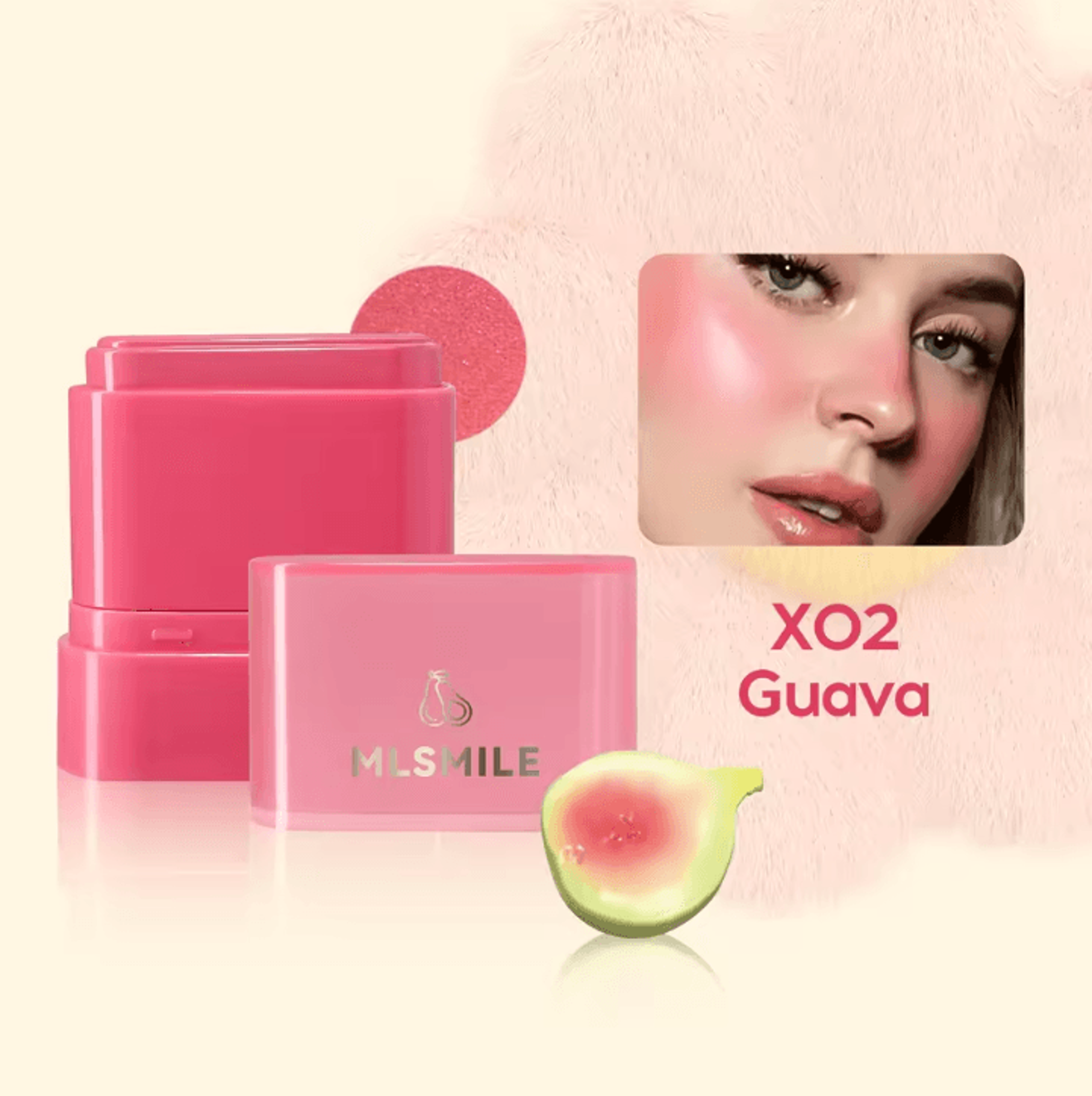2in1 Fruit Blush  Lipstick Stick  MultiUse Lip And Cheek Makeup Color 6