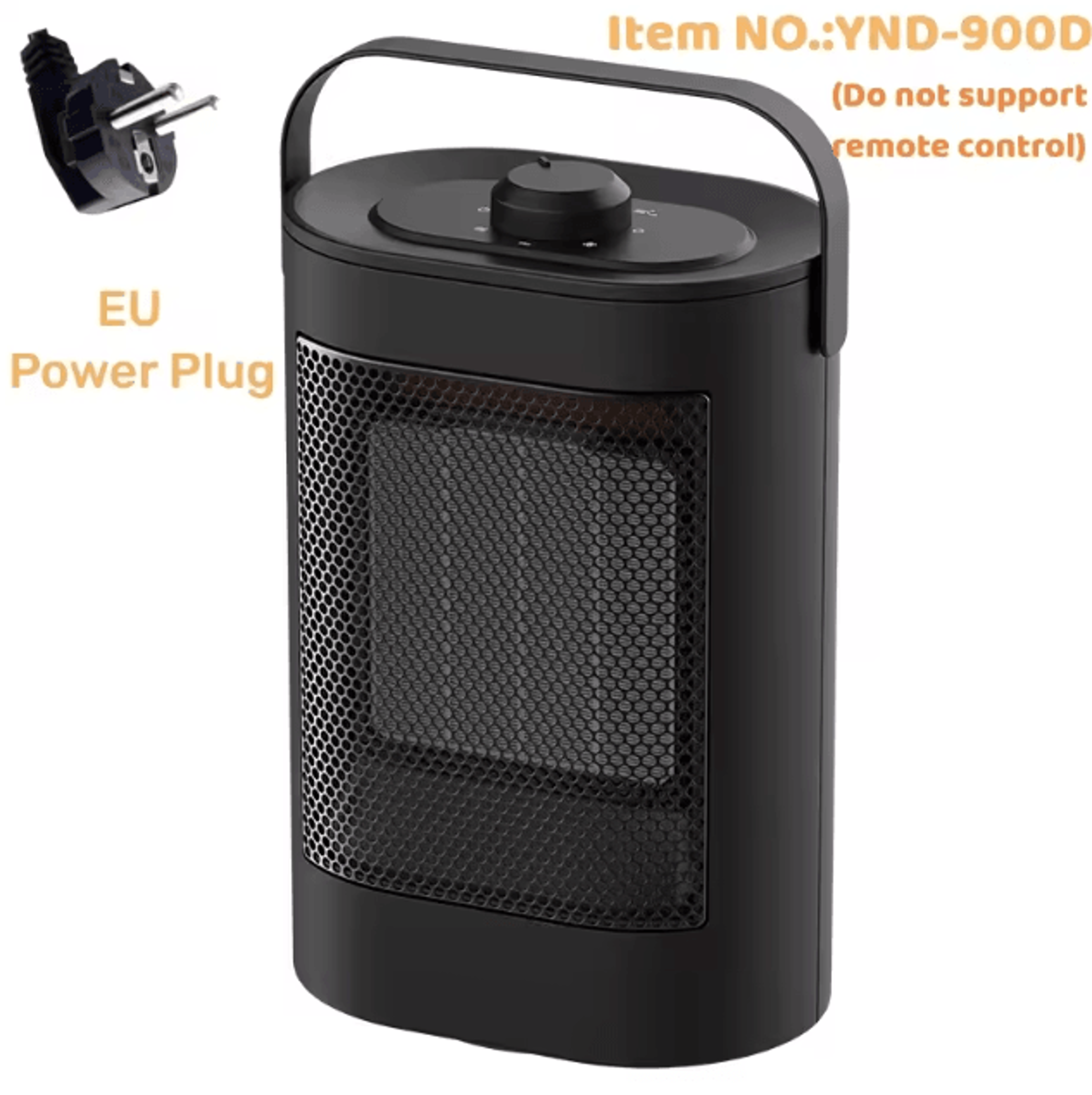 Portable PTC Ceramic Fan Heater With Remote  Oscillating Desktop Space Heater For Home  Office 7