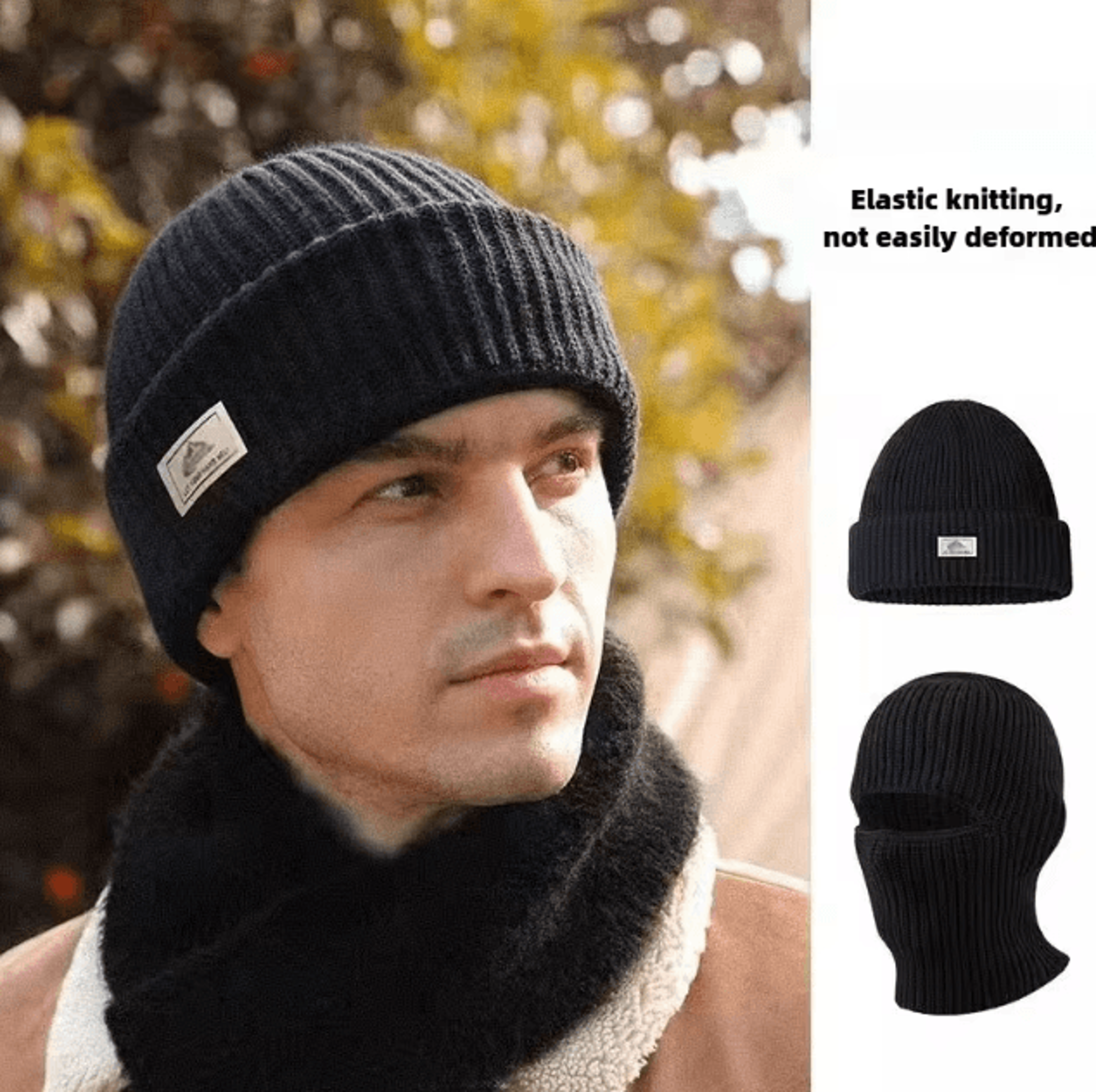 2in1 Winter Balaclava Beanie  Windproof Full Face Ski Mask Hat For Cycling  Outdoor Sports 4