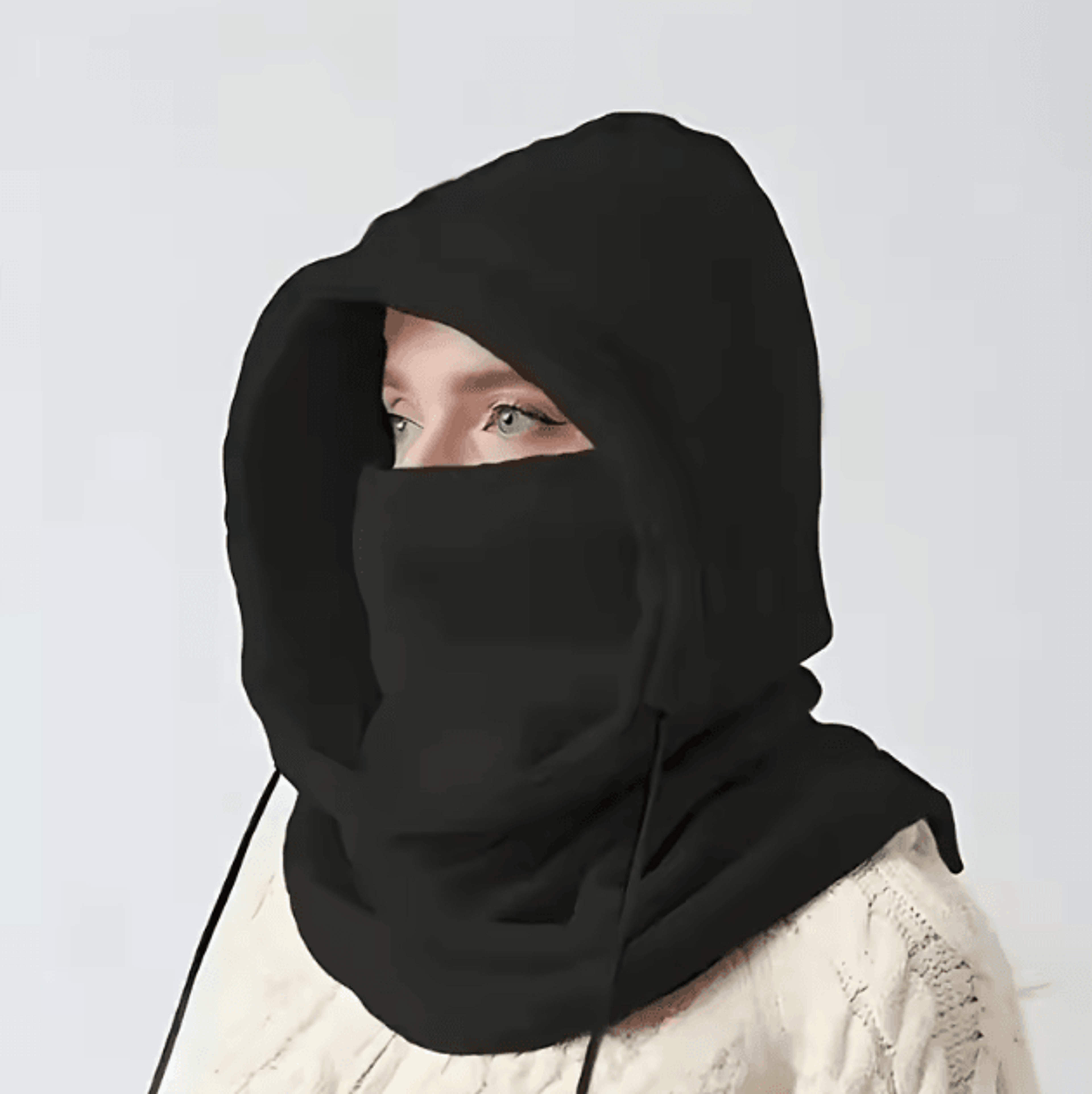 ThermaShield Knit Balaclava Hood  Windproof Winter Face Mask For Motorcycle  Outdoor Riding 1