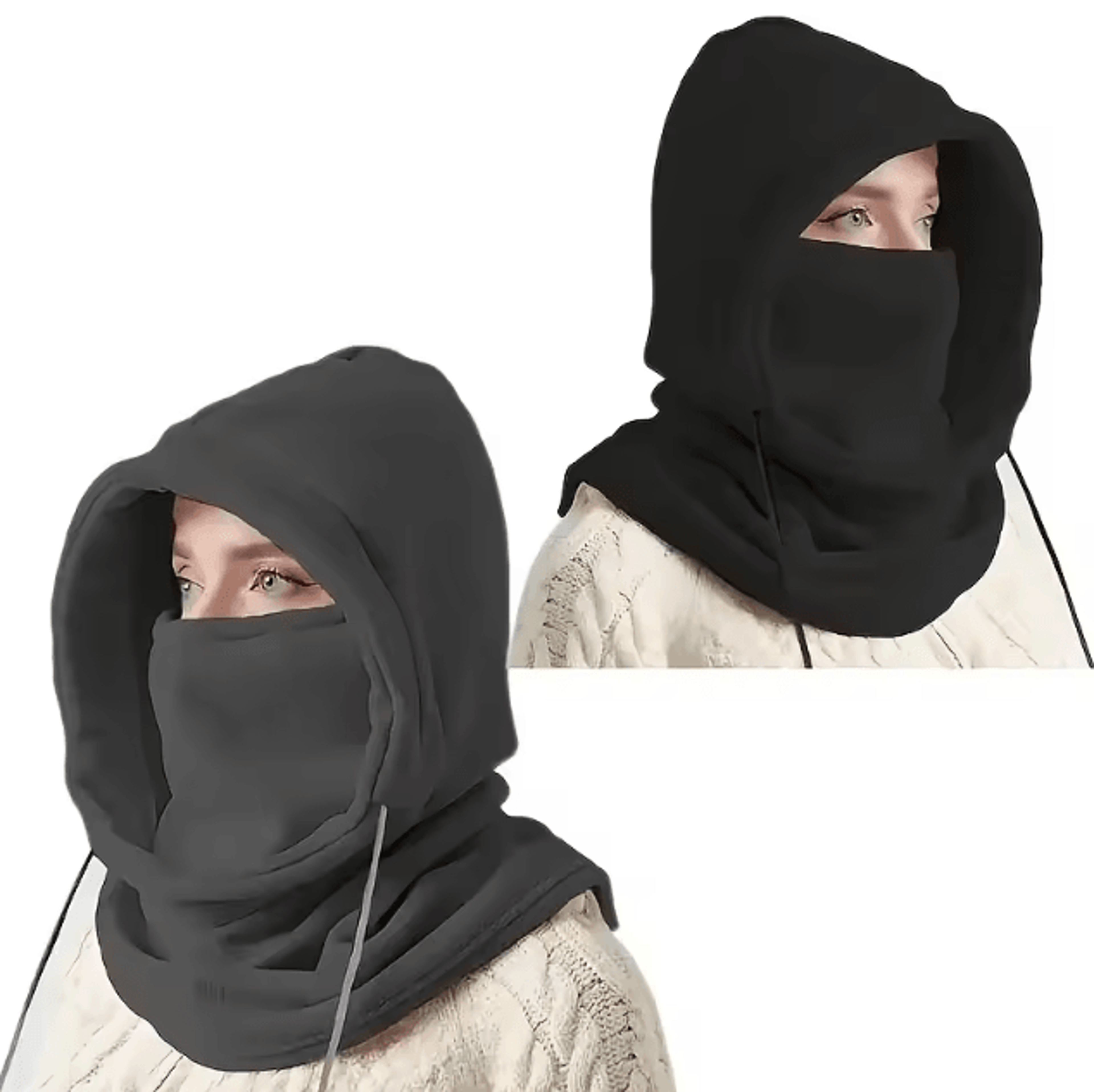 ThermaShield Knit Balaclava Hood  Windproof Winter Face Mask For Motorcycle  Outdoor Riding 2