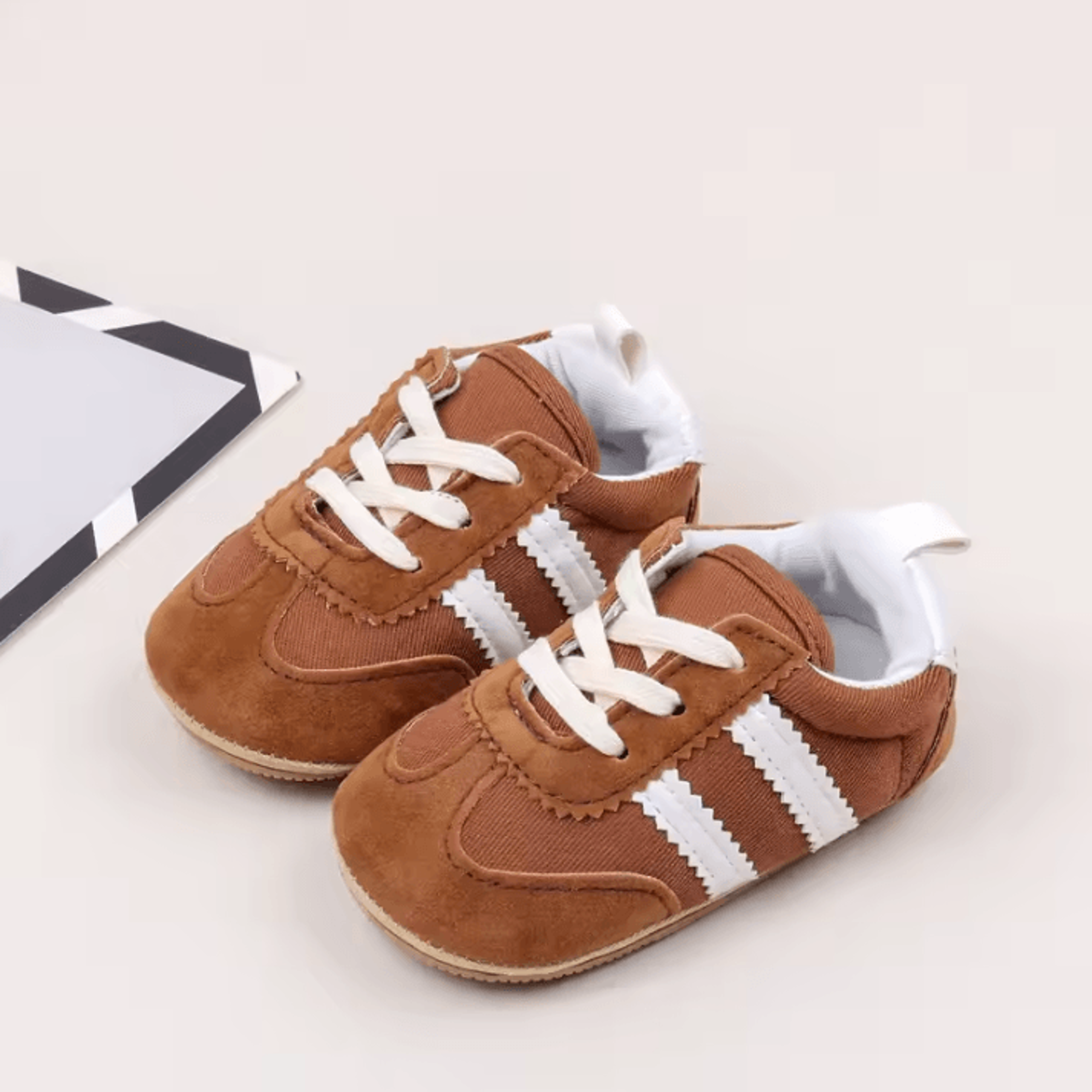 StripeStep Baby Moccasins First Walker Shoes  Soft Sole Baby Prewalker Sneakers For Newborns  Toddl 2