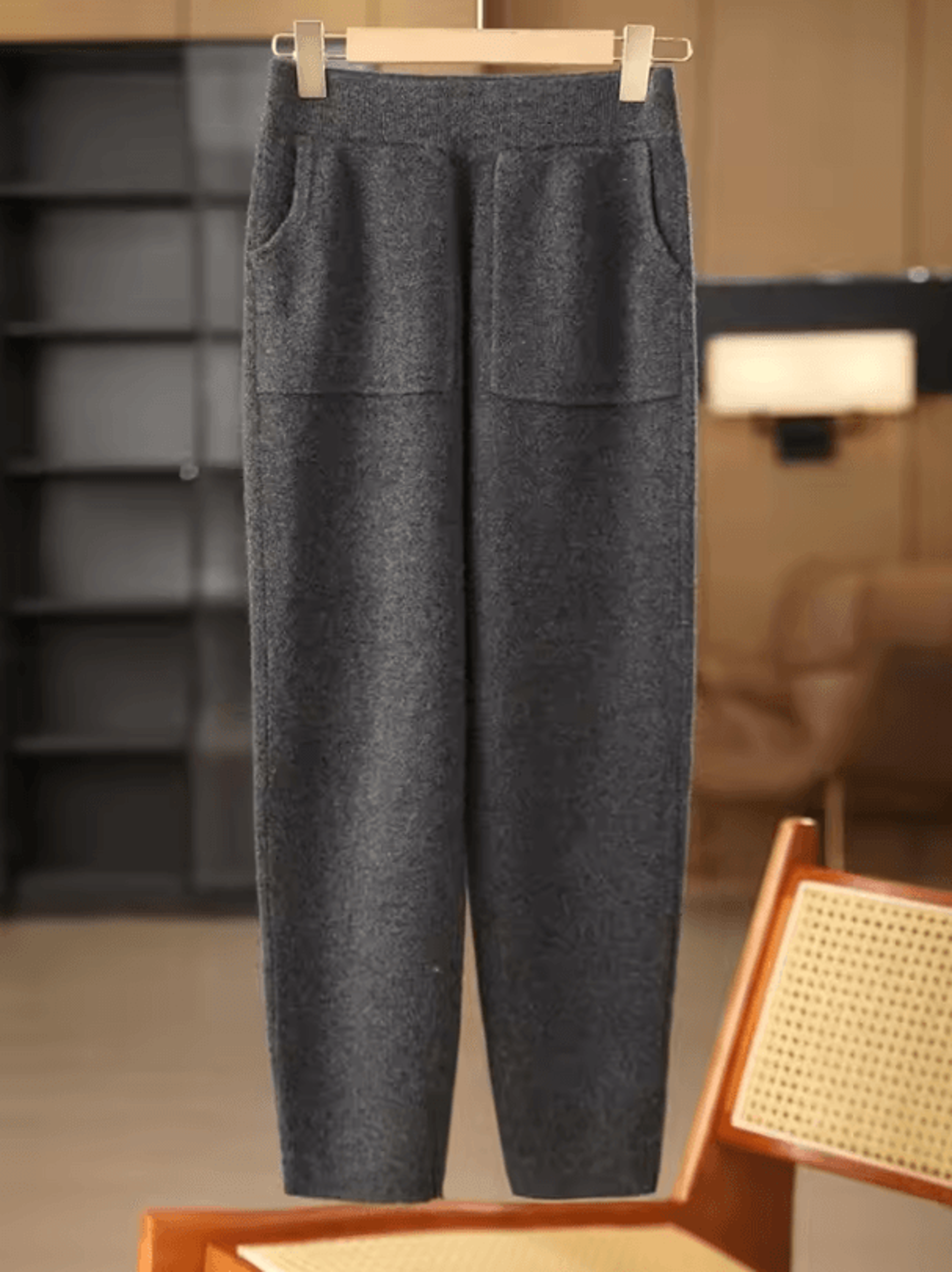 PureMerino Womens Merino Wool Pencil Pants  Soft Knit 100 Merino Wool Trousers With Elastic Waist 9
