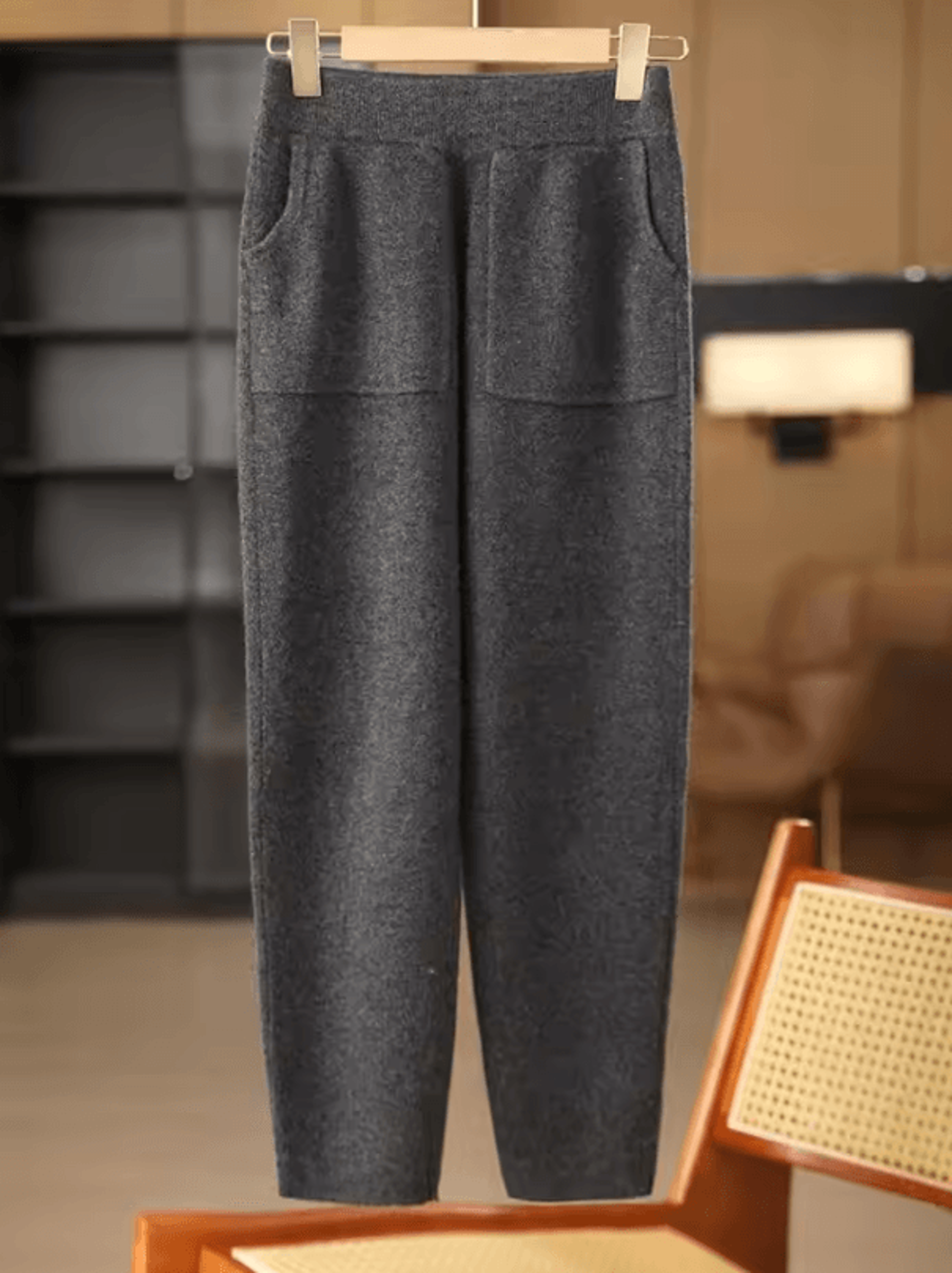 PureMerino Womens Merino Wool Pencil Pants  Soft Knit 100 Merino Wool Trousers With Elastic Waist 4
