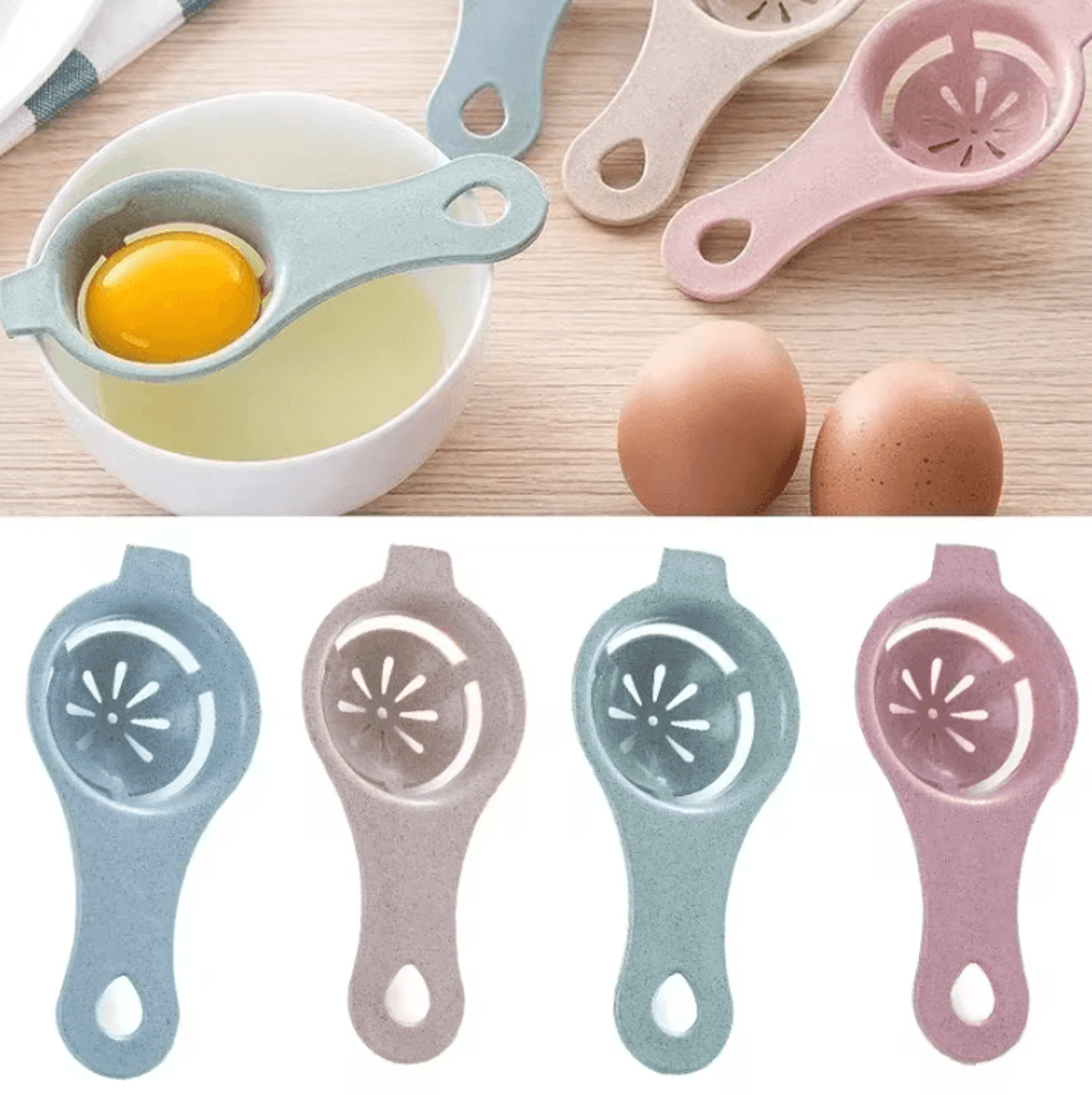 EcoBake Egg White Separator  Wheat Straw Egg Yolk Separator Kitchen Baking Tool 0