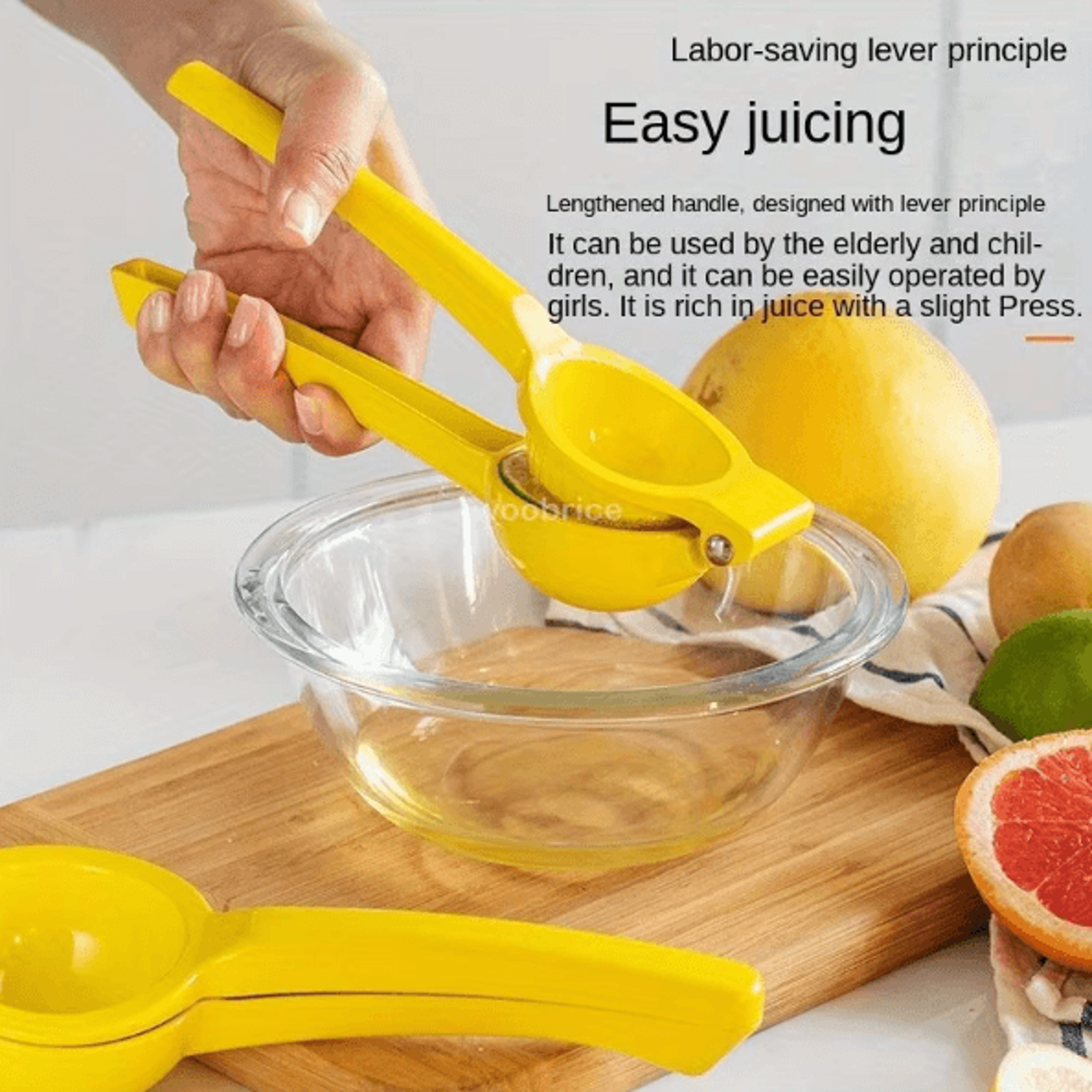FreshPress Stainless Steel Lemon Squeezer  HeavyDuty Manual Citrus Press Juicer 1