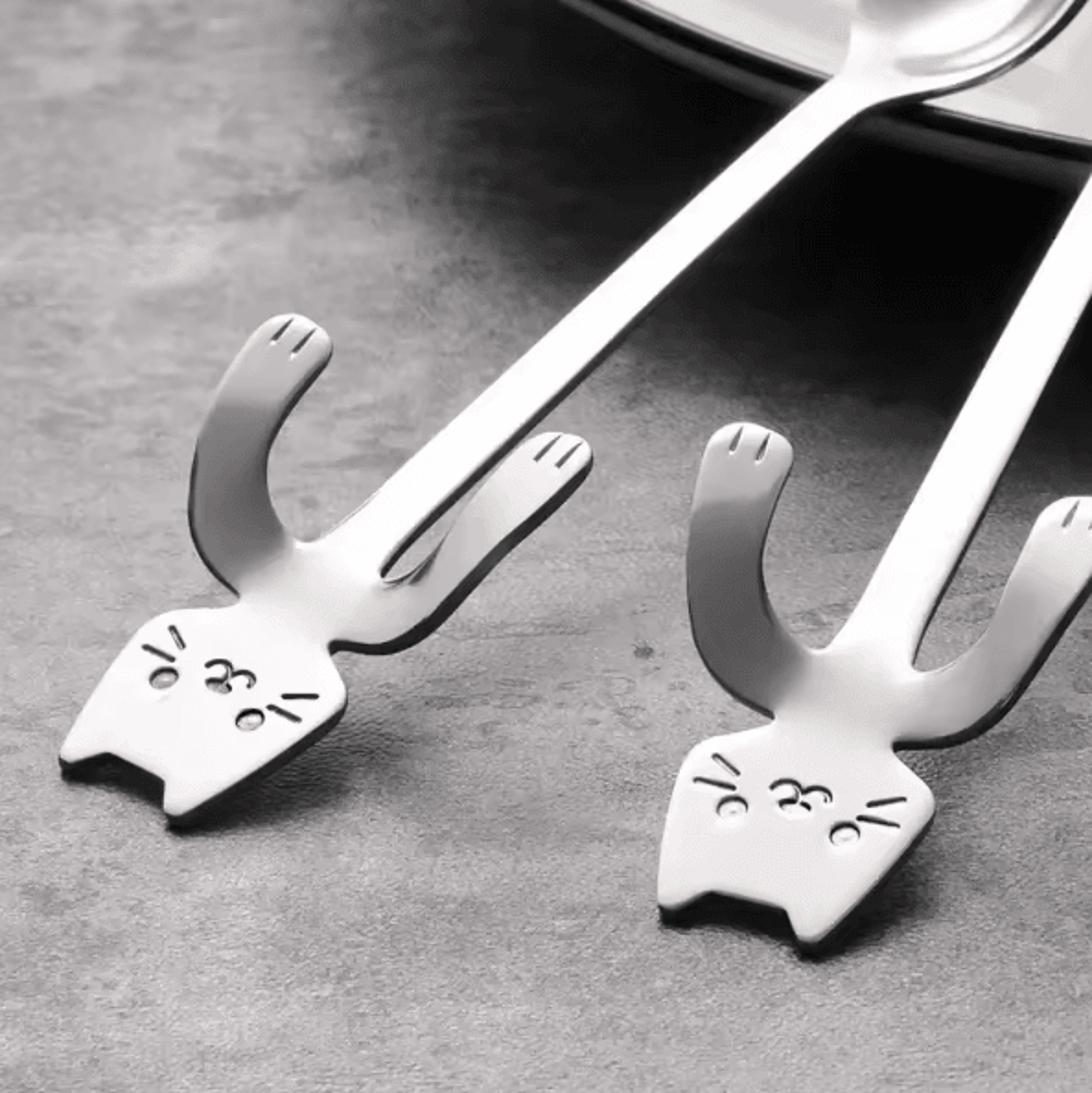 KittySip 304 Stainless Steel Cat Spoon Set  Cute Hanging Coffee Stirring Spoon 24PCS 2