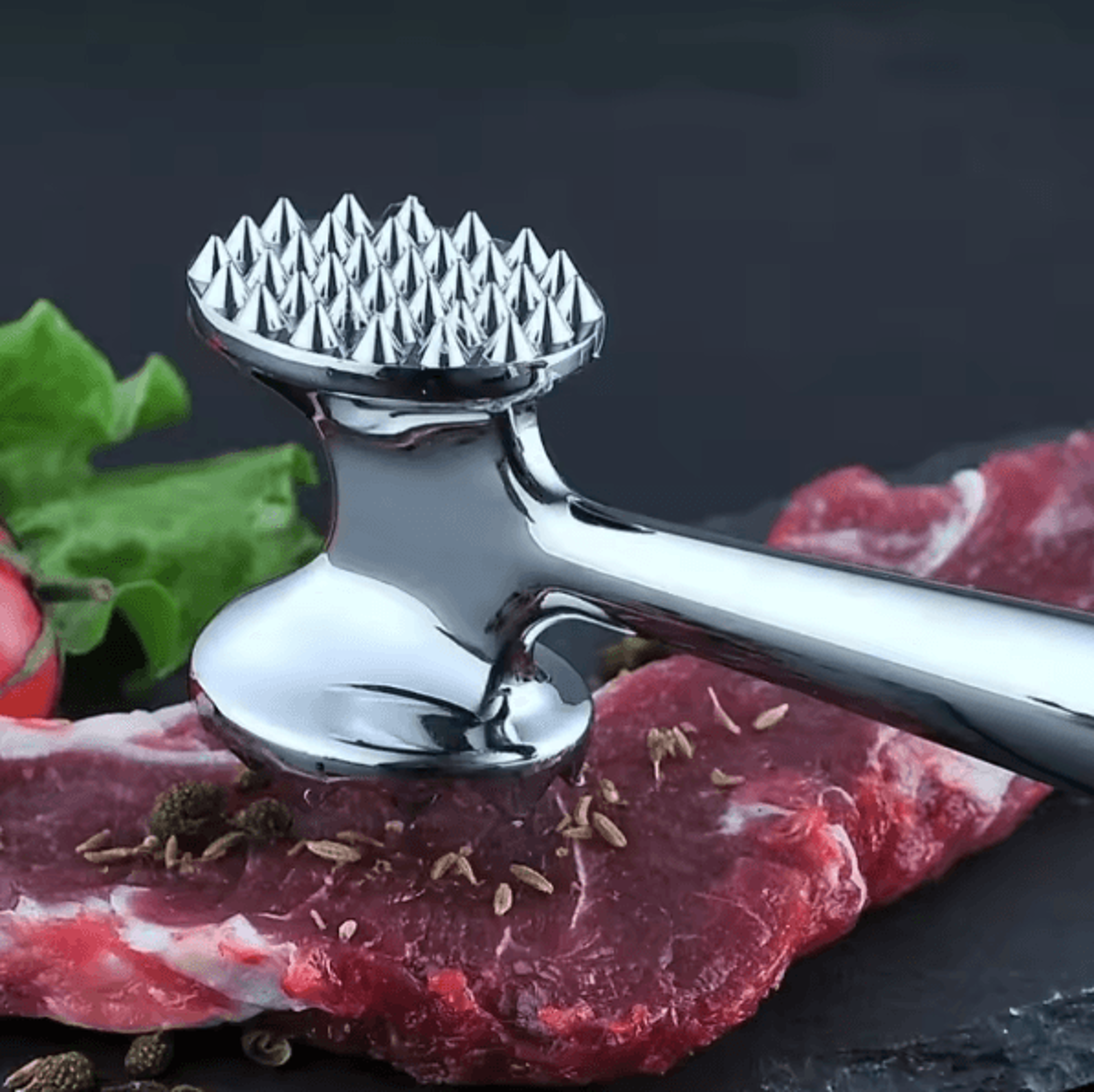 ProTender Meat Tenderizer Hammer  DoubleSided Zinc Alloy Meat Hammer For Steak  Pork 1