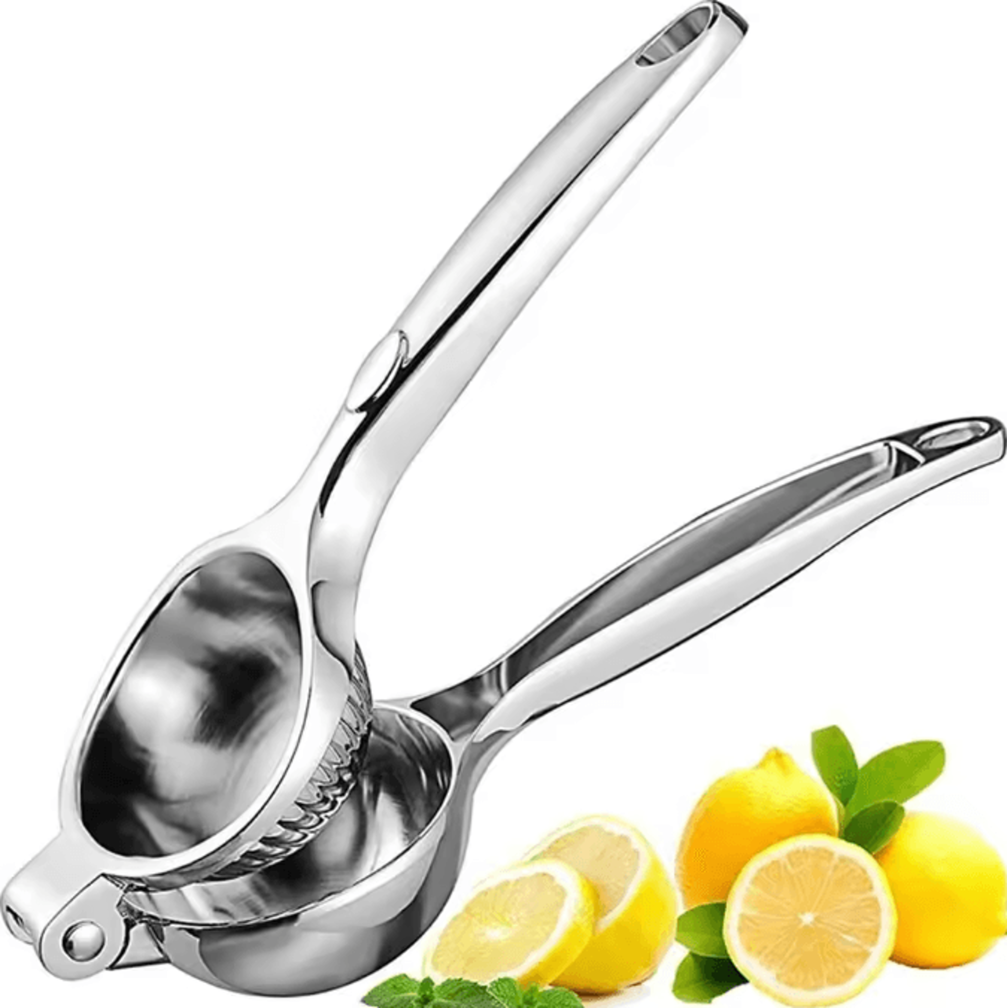 FreshPress Stainless Steel Lemon Squeezer  Manual Citrus Juicer Press For Lemon  Lime 0