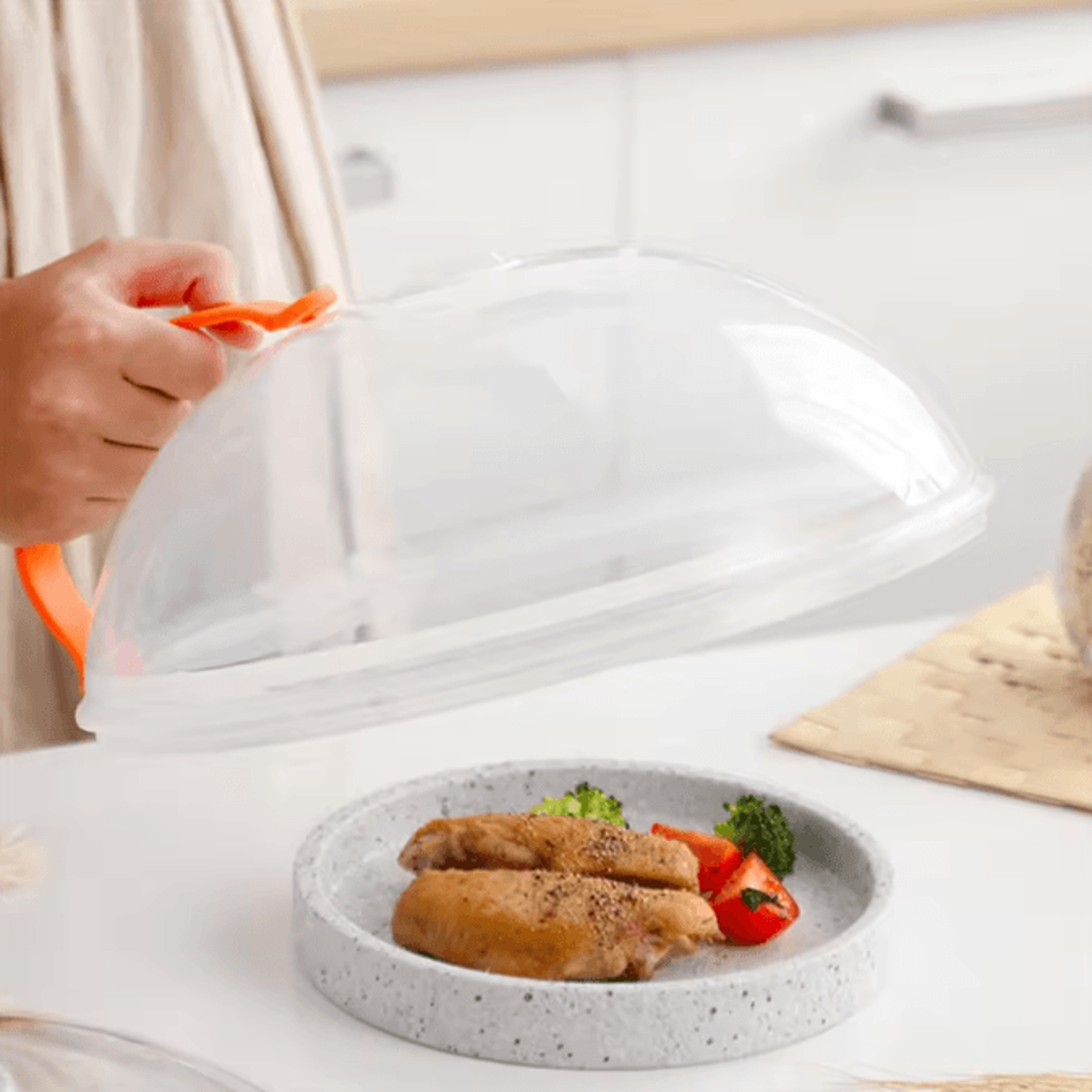 ClearShield Microwave Food Cover  Vented Microwave Splatter Cover Lid 1