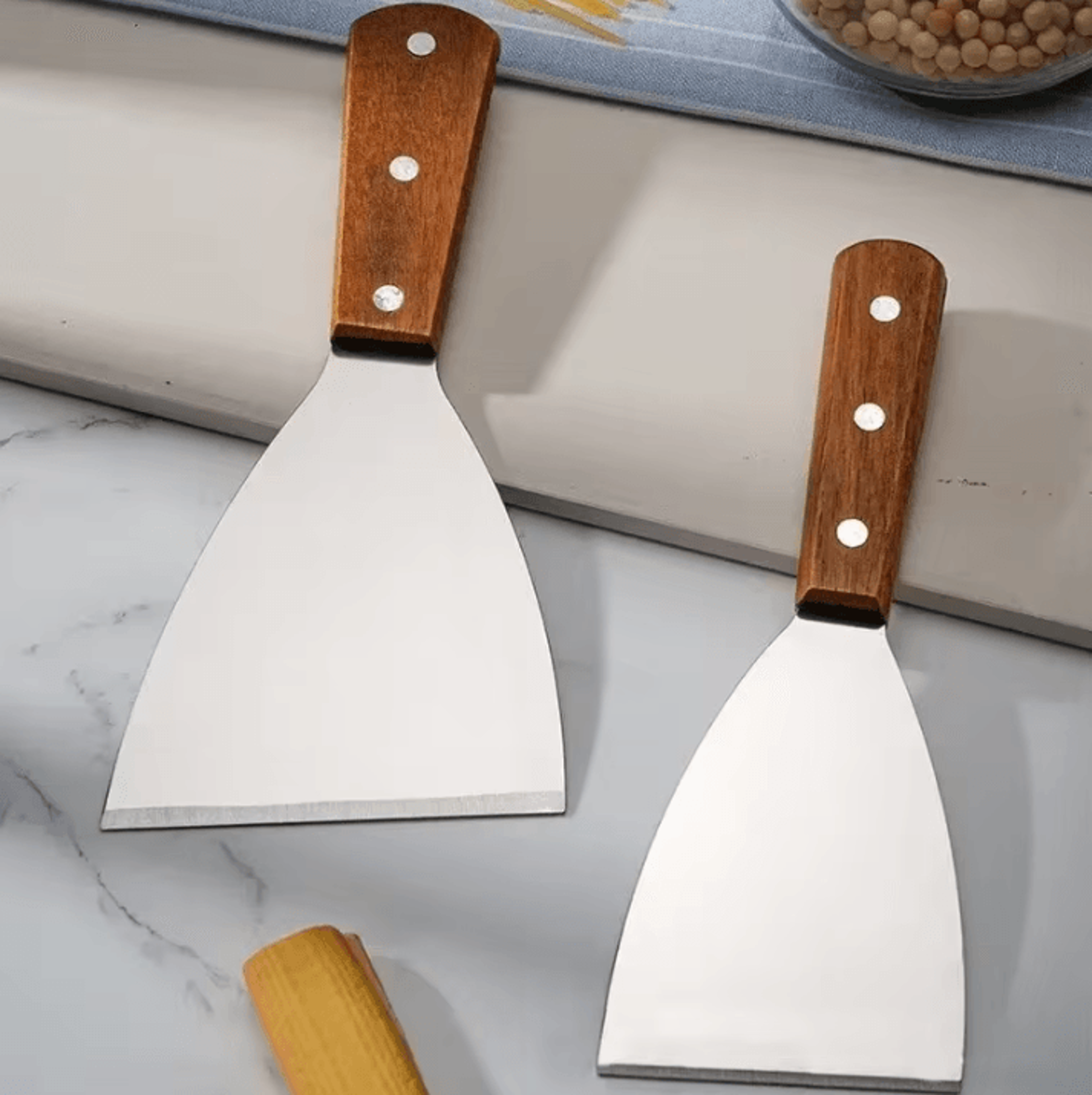 Premium Stainless Steel Spatula With Wooden Handle Burger And Grill Spatula For Steak Pancake And B 2
