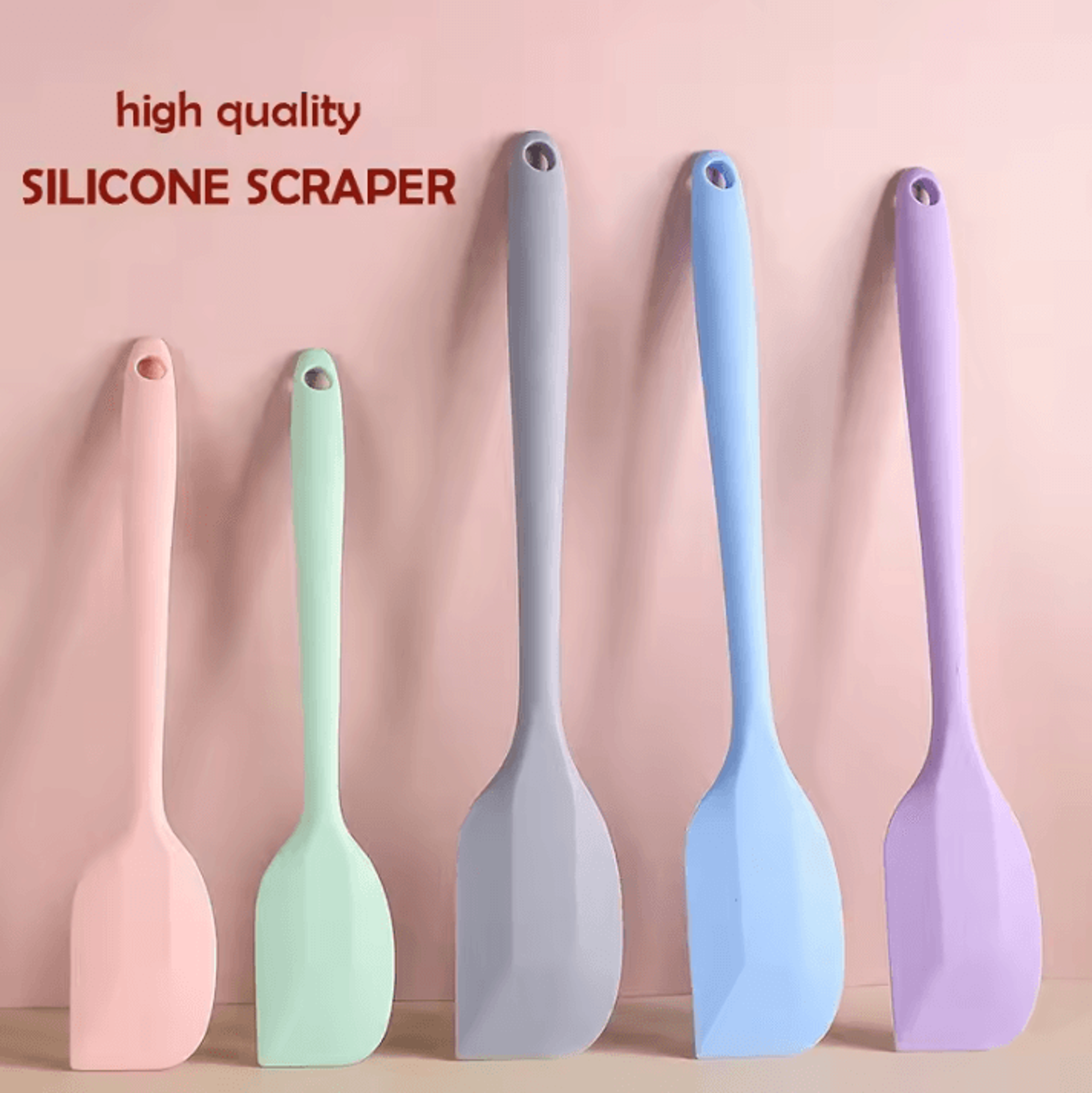 HeatResistant Silicone Cream Spatula  NonStick Butter  Baking Scraper Tool 0
