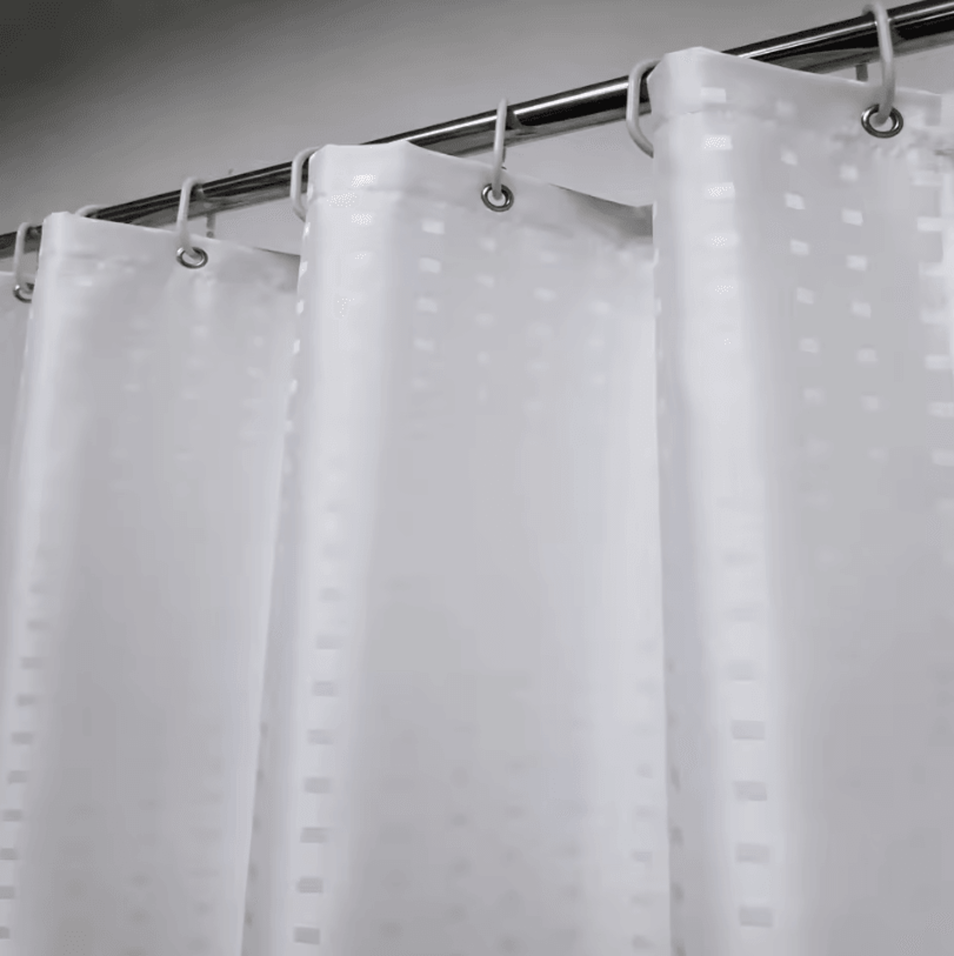 HotelGrade Water Repellent Polyester Shower Curtain  Durable Fabric Bathroom Liner With Weighted Bo 2