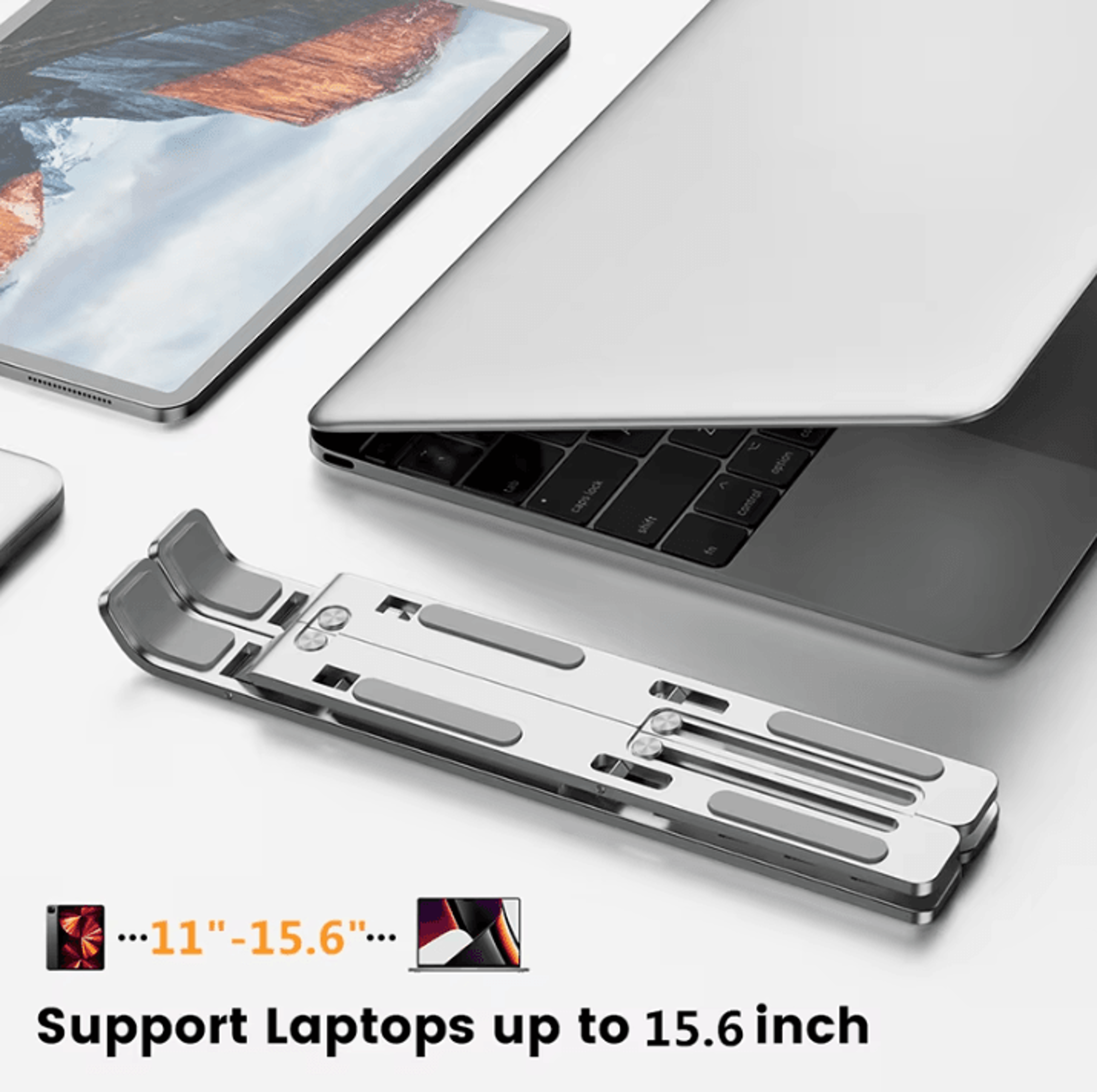 Adjustable Aluminum Laptop Stand  Foldable Ergonomic Cooling Stand For Notebook  MacBook 3
