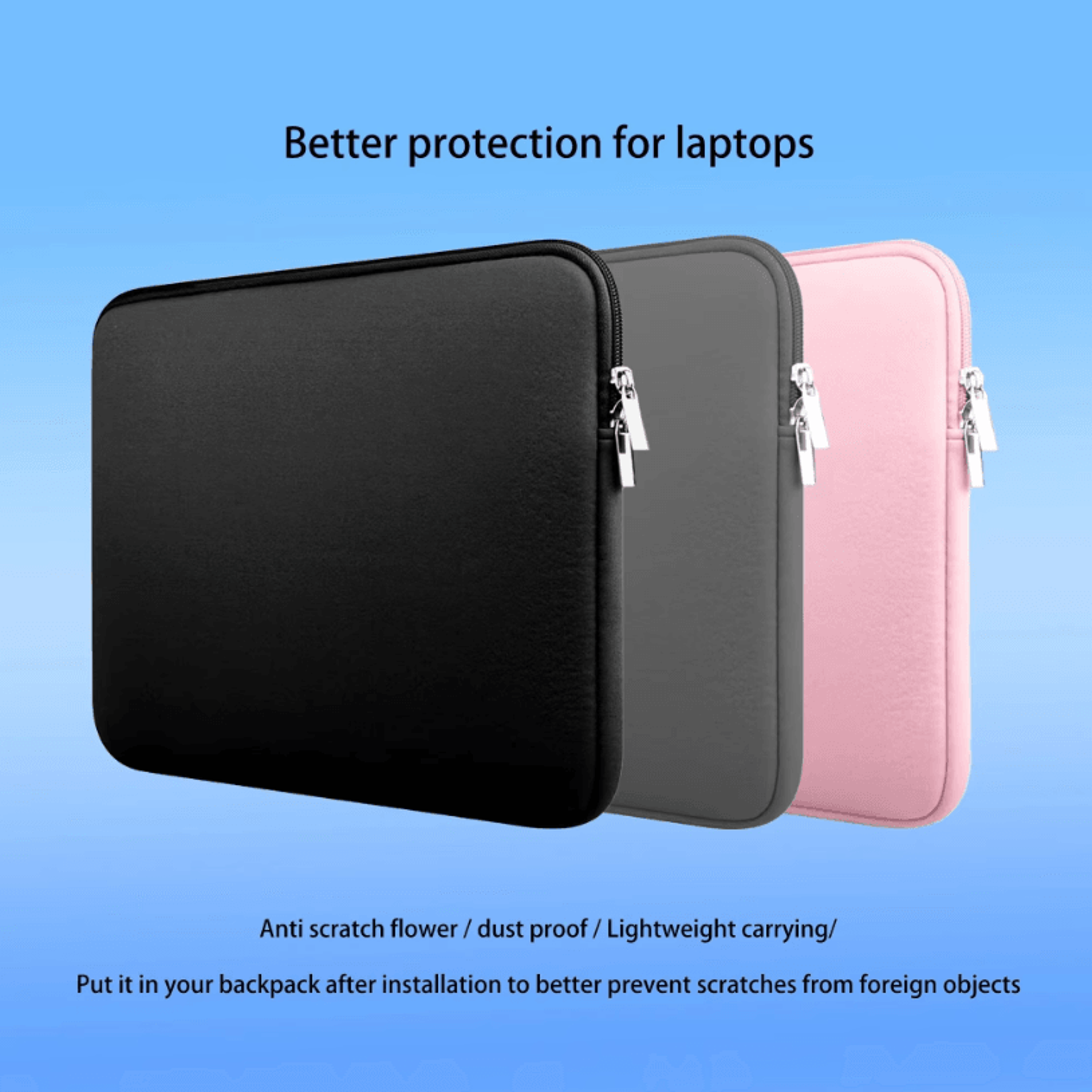Slim Protective Laptop Sleeve  MultiSize Lightweight Notebook Inner Liner Case 1117 Inch 1