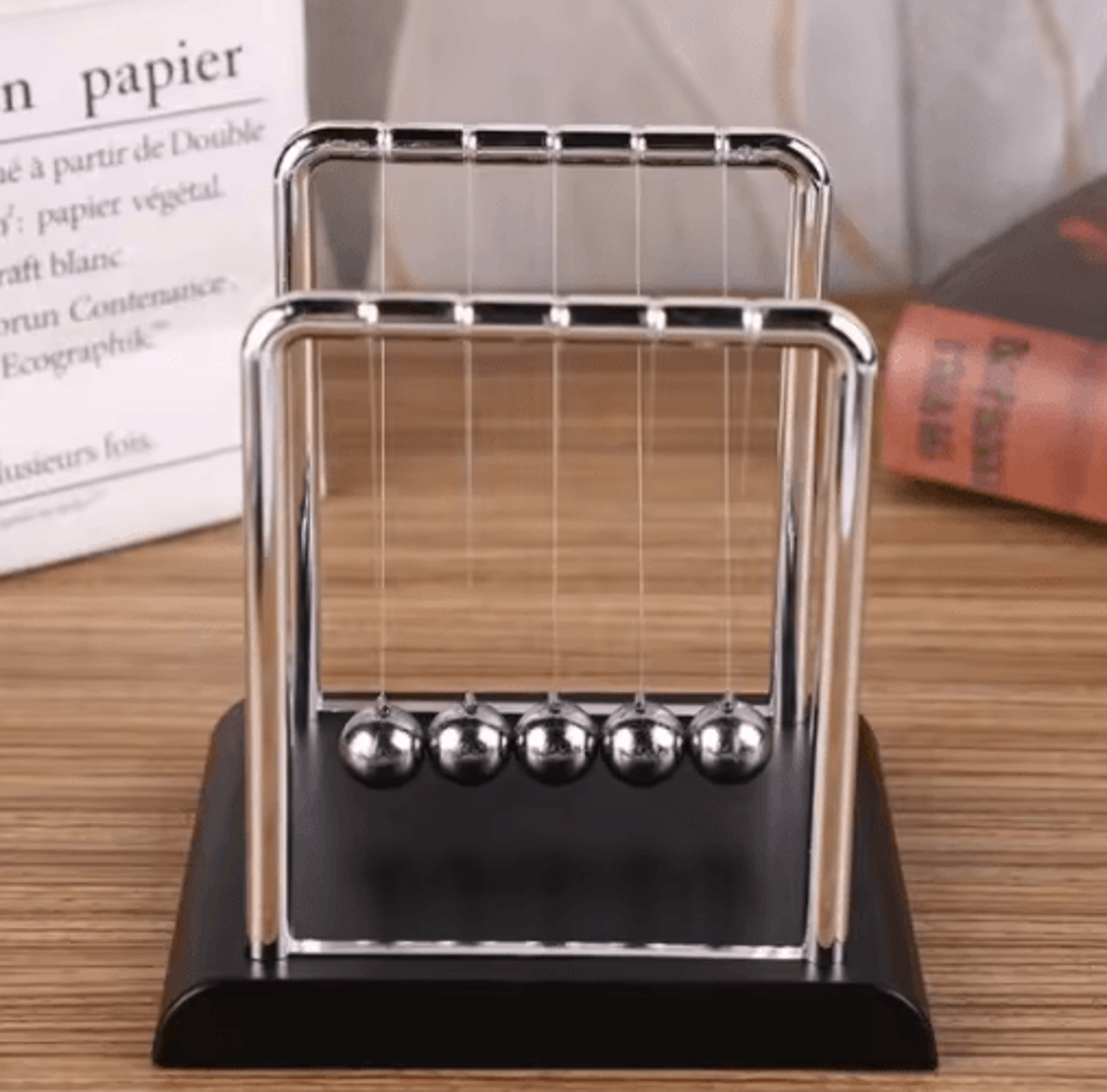 Newtons Cradle Desk Toy  Kinetic Steel Balance Balls Physics Pendulum Decor 6