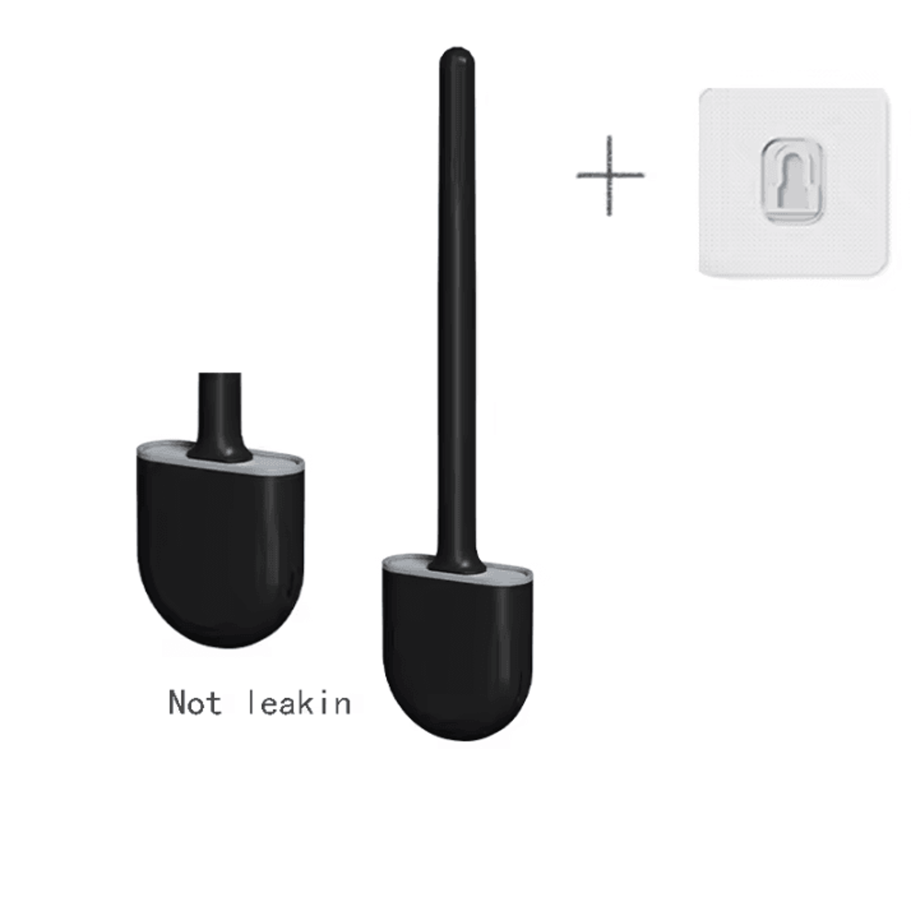 WallMounted Silicone Toilet Brush With Holder  Long Handle Hygienic Bathroom Cleaning Tool 9