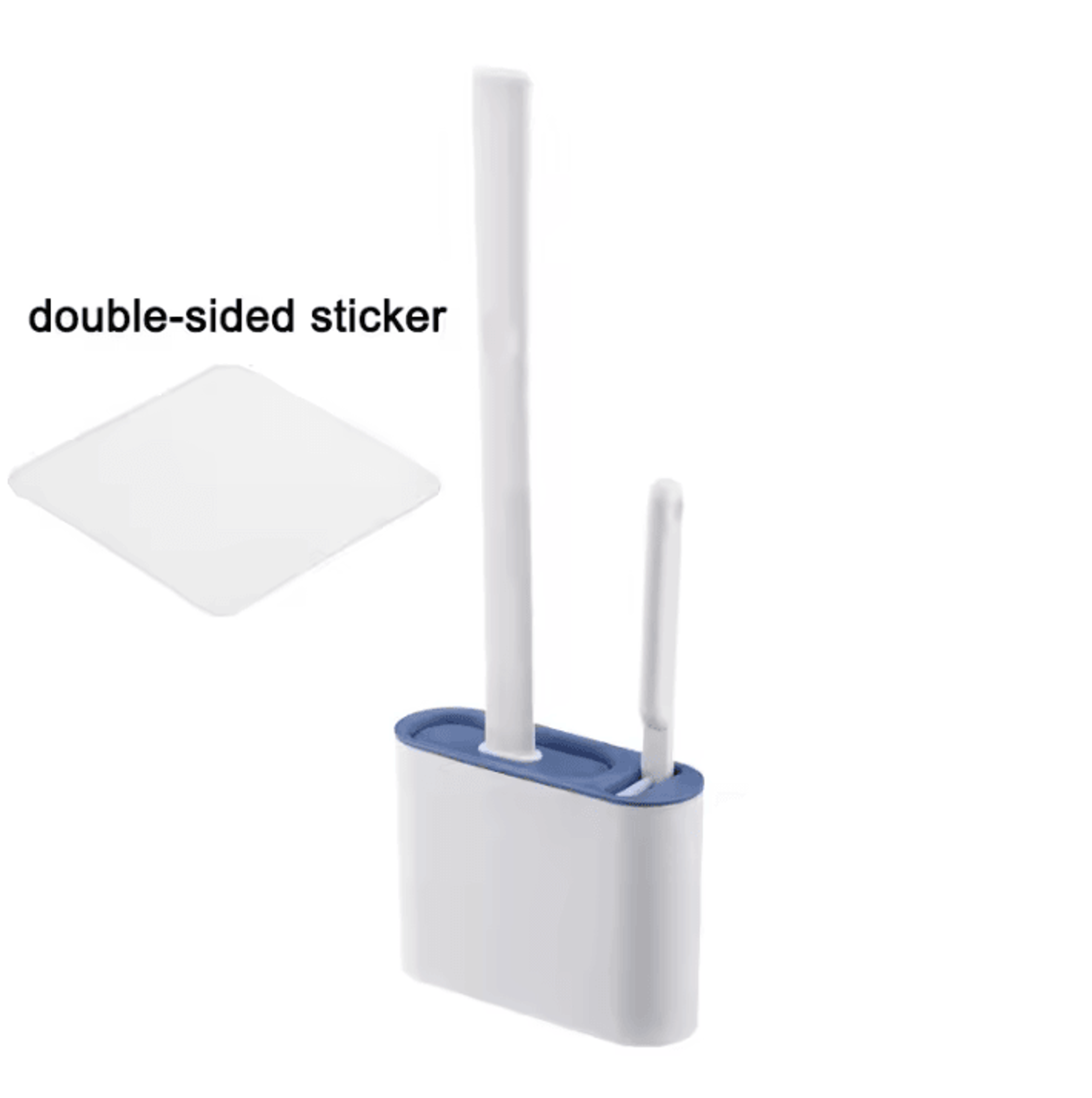 WallMounted Silicone Toilet Brush With Holder  Long Handle Hygienic Bathroom Cleaning Tool 7