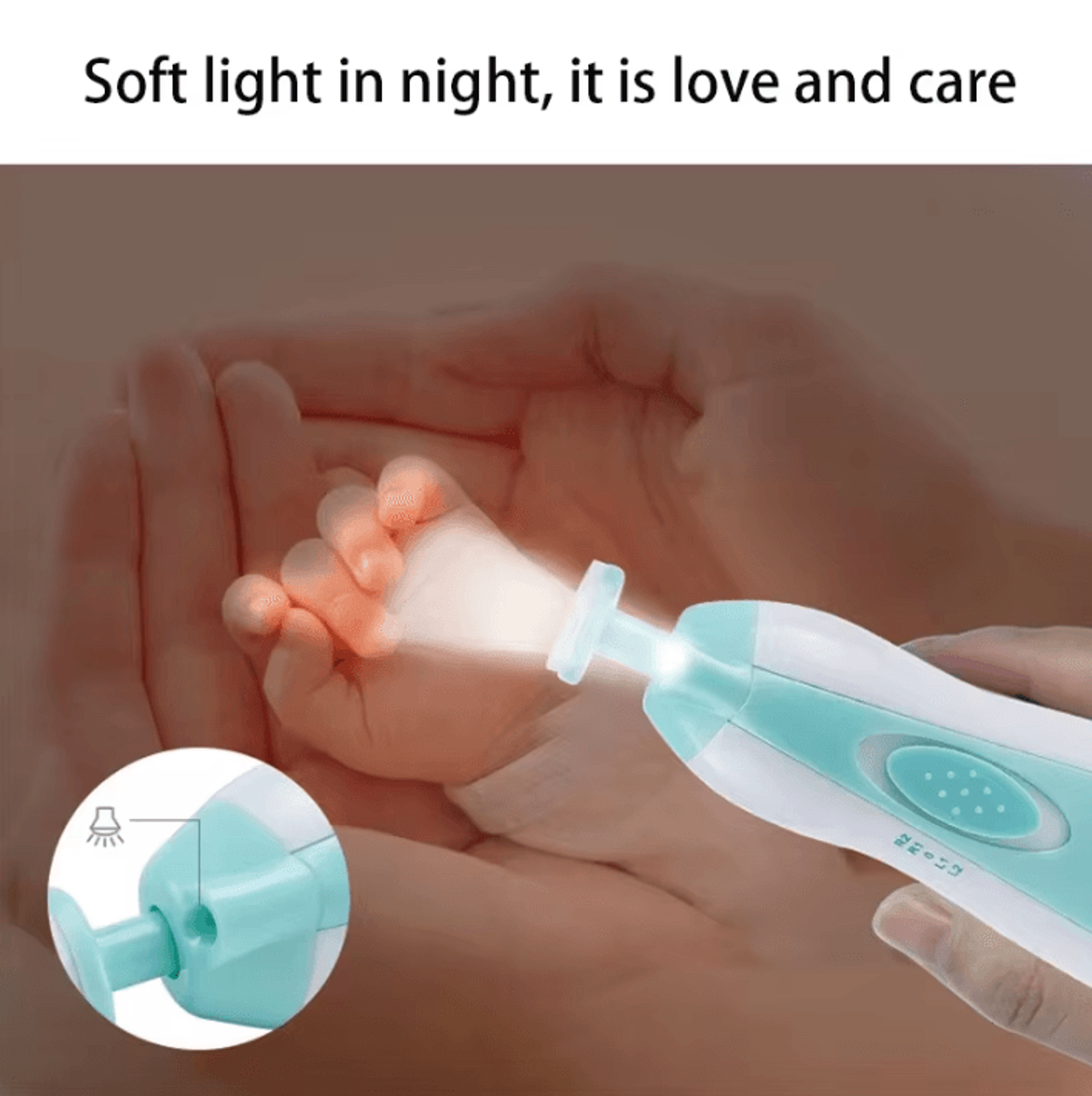 Multifunction Electric Baby Nail Trimmer Kit  Safe  Gentle Nail Care Set 2