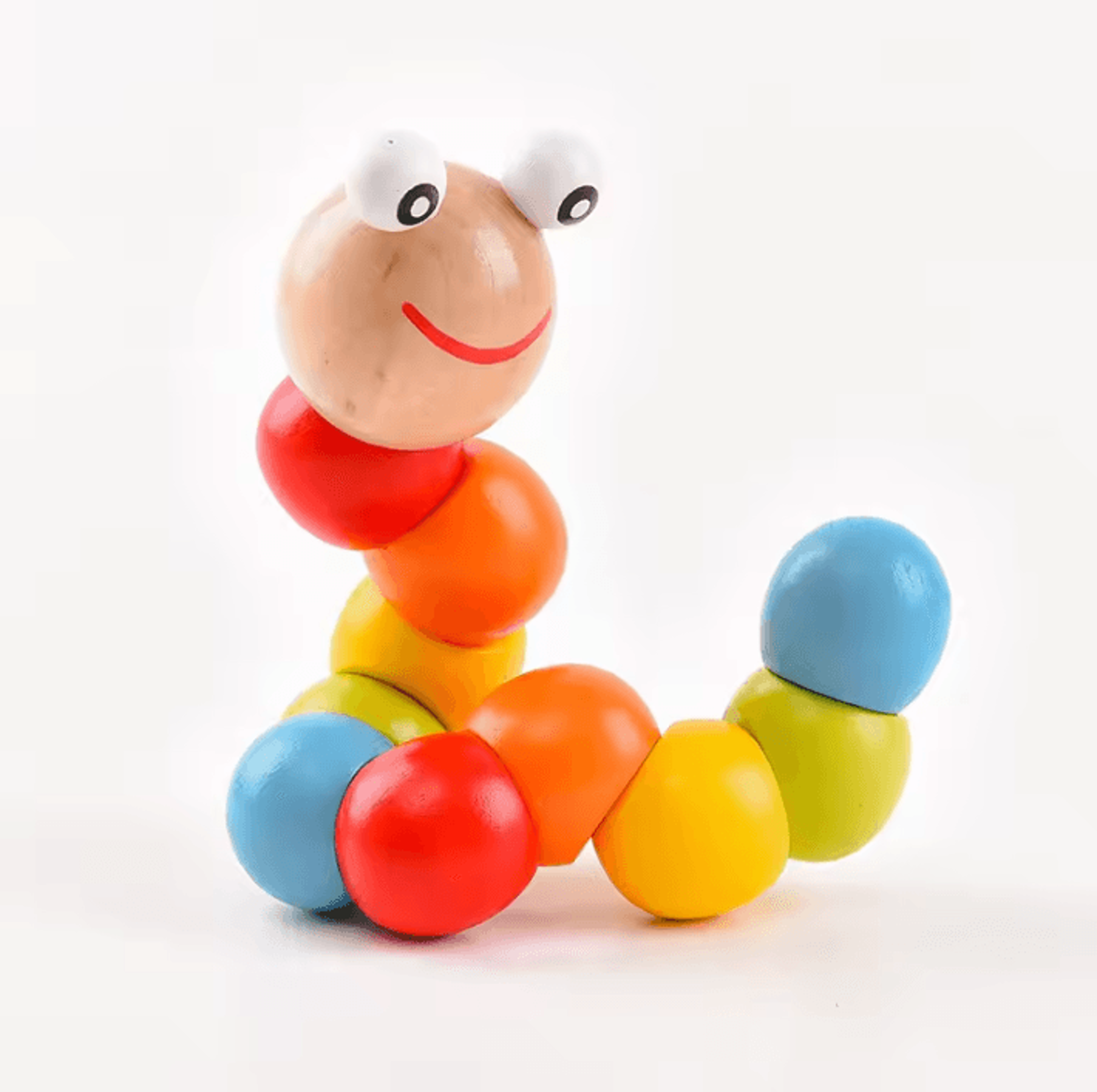 Colorful Montessori Caterpillar Wooden Toy For Sensory Learning  Play 5